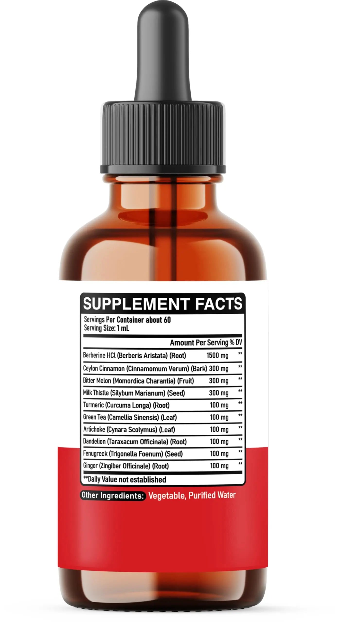 DEDICAD 10in1 Berberine HCl Drops - Liposomal Berberine Liquid - Activator Berberine with Ceylon Cinnamon, Bitter Melon, and 7 More - 60ml DEDICAD Au supplements