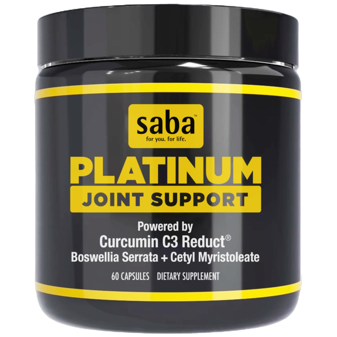 Saba Platinum Joint Support – High Absorption Curcumin C3 Reduct & Boswellia – Fast Acting Turmeric Supplement for Joint Pain Relief, Mobility & Healthy Inflammation Response – 60 Vegan Capsules Saba Au supplements