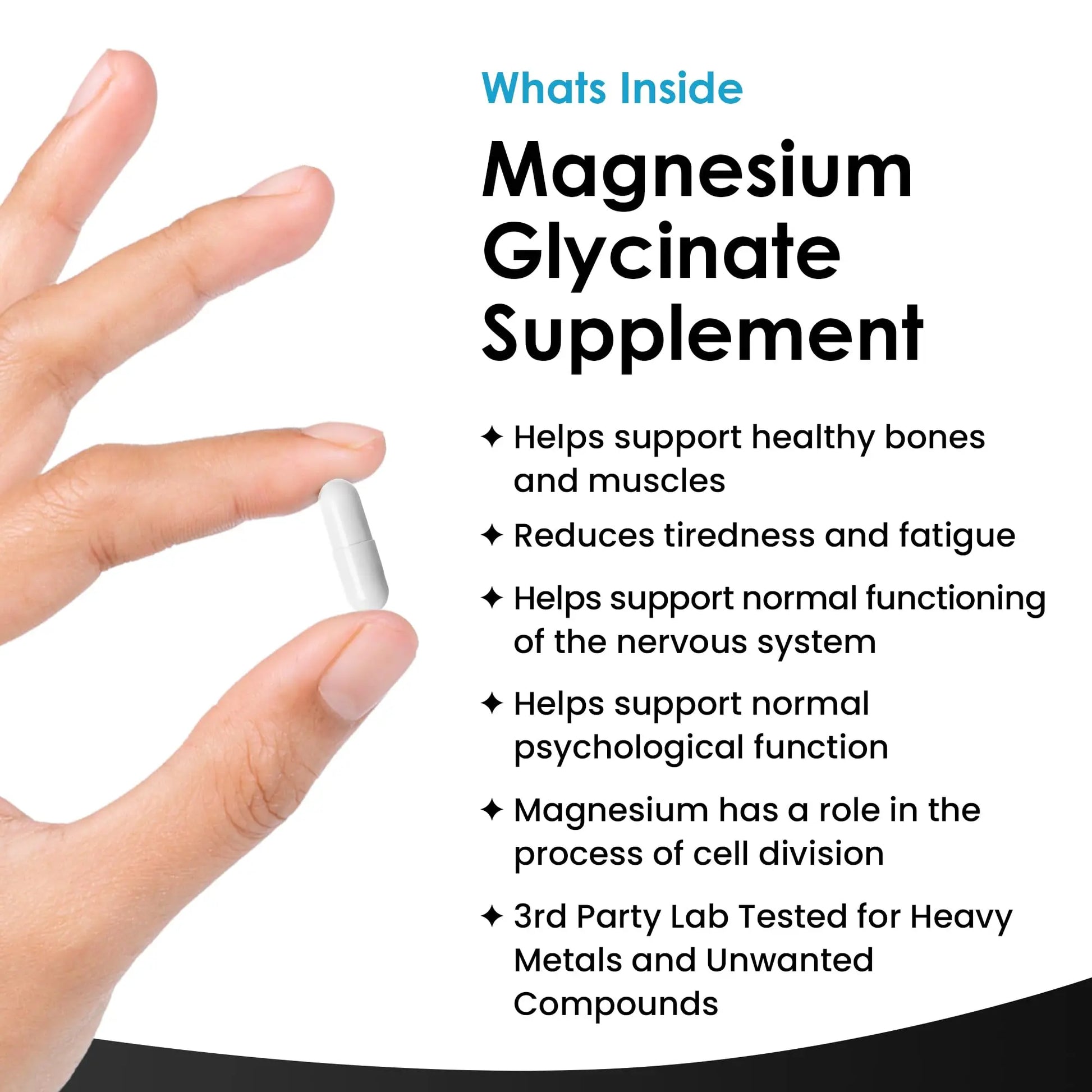 Magnesium Glycinate Supplements - 1040mg of Magnesium - 120 High Strength Capsules NEW LEAF PRODUCTS Au supplements