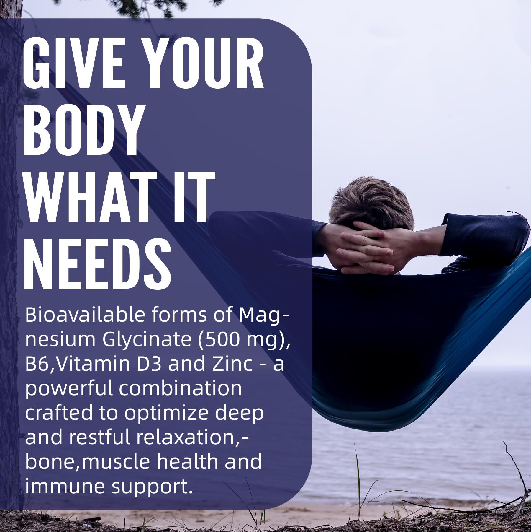 Magnesium Glycinate 500mg/250mg for Adults Teens - Plus D3,B6 & Zinc - Magnesium Glycinate Gummies,High Absorption - Support for Relaxation,Brain,Bone & Immunity Health - Sugar Free - 120Cts Lerinettia Au supplements