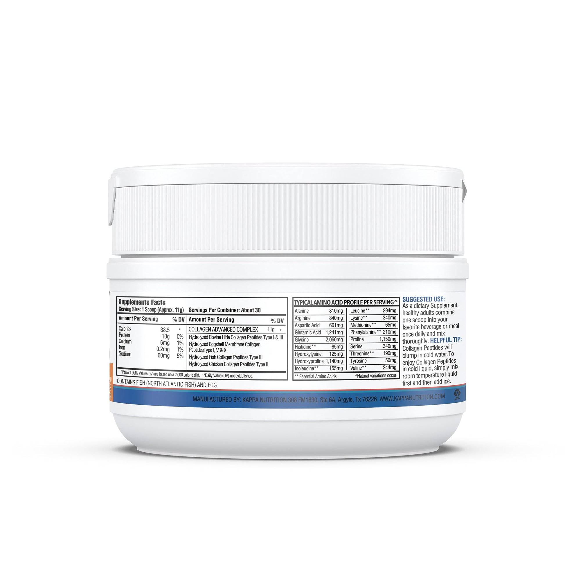KAPPA NUTRITION Collagen Peptides Powder, 5 in 1 Multi-Collagen Advanced Complex with Hydrolyzed Collagen Peptides, Supports Skin, Hair, Nails, Joints & Bones / 30 Servings KAPPA NUTRITION Au supplements