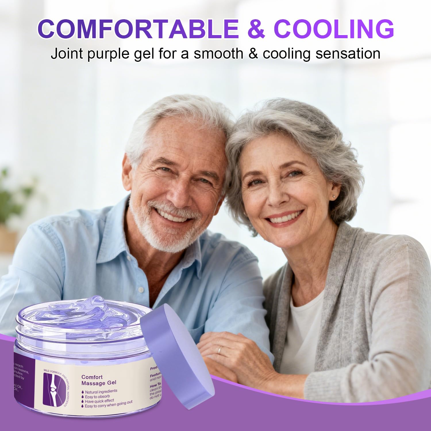 Kresin Joint Comfort Purple Gel, Kresin Joint Comfort Massage Gel, Soothes Discomfort for Neck, Back, Knees, Lumbar, and Feet, Absorb Quickly and Non-Greasy, 1.76 OZ, Violet Josmon Au supplements