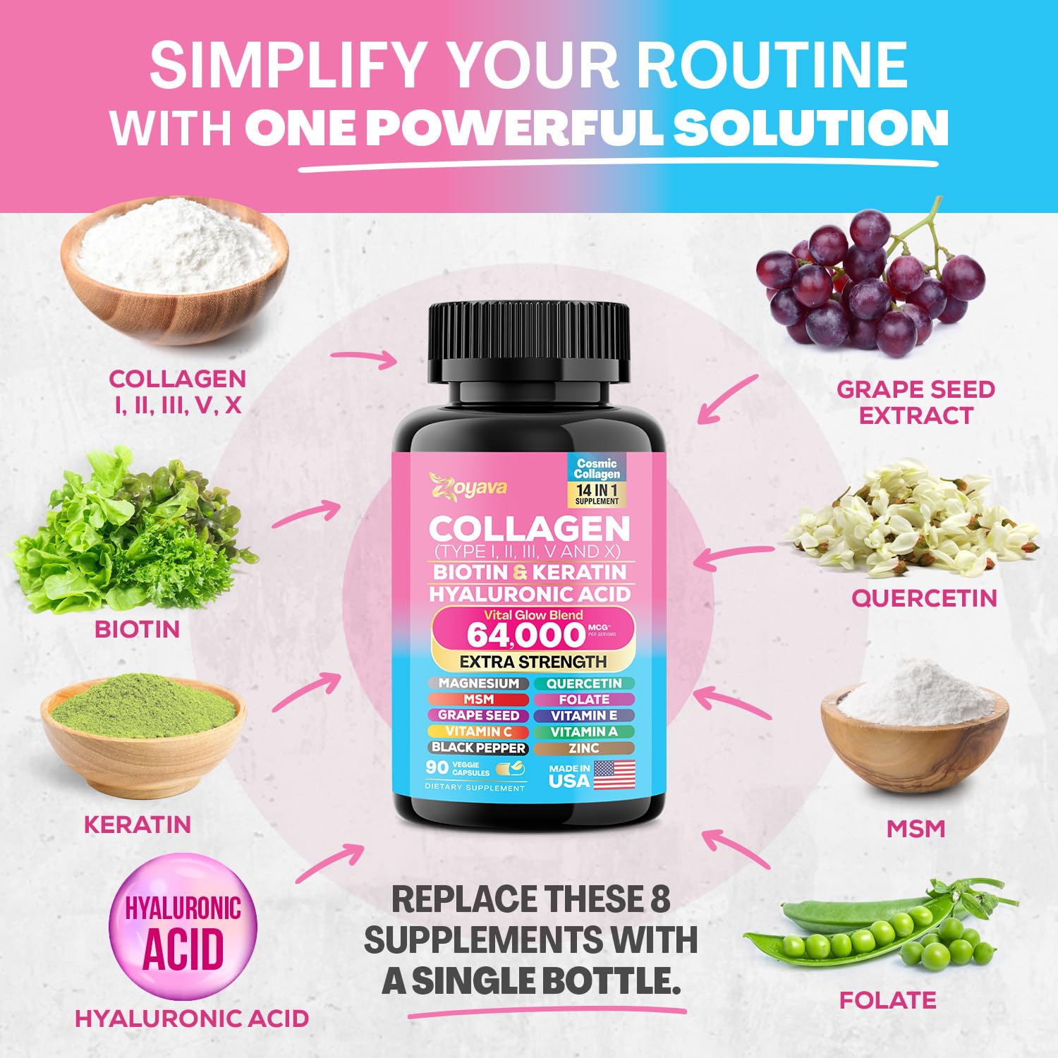 Zoyava Sea Moss 16-in-1 and Collagen 14-in-1 Bundle Zoyava Au supplements