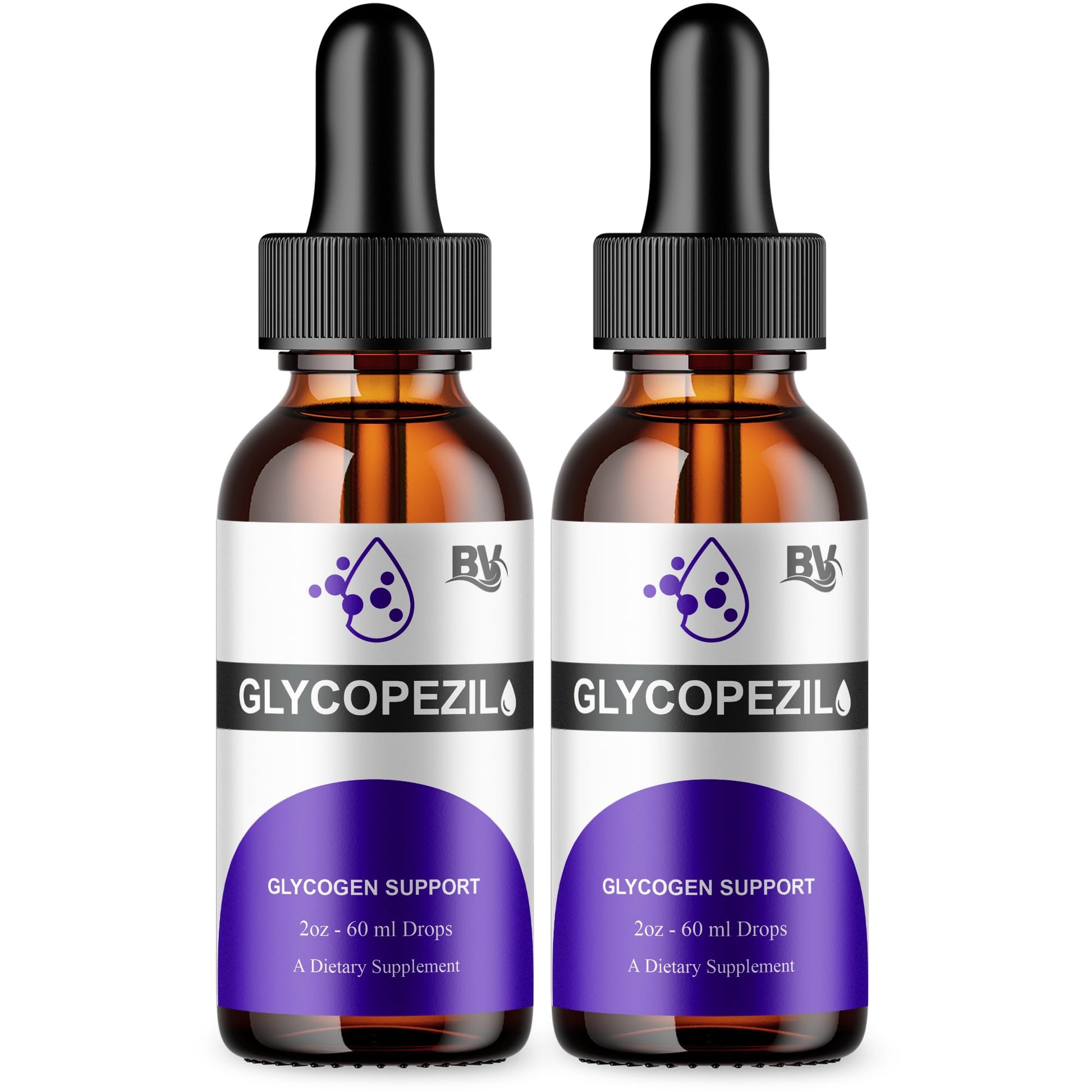BLUE VIBE Glycopezil Drops, Glyco pezil Advanced Maximum Strength Overall Health & Blood Support Supplement, Glycopezil Premium Daily Health and Overall Energy Formula (2 Pack - 4oz / 120ml) BLUE VIBE Au supplements