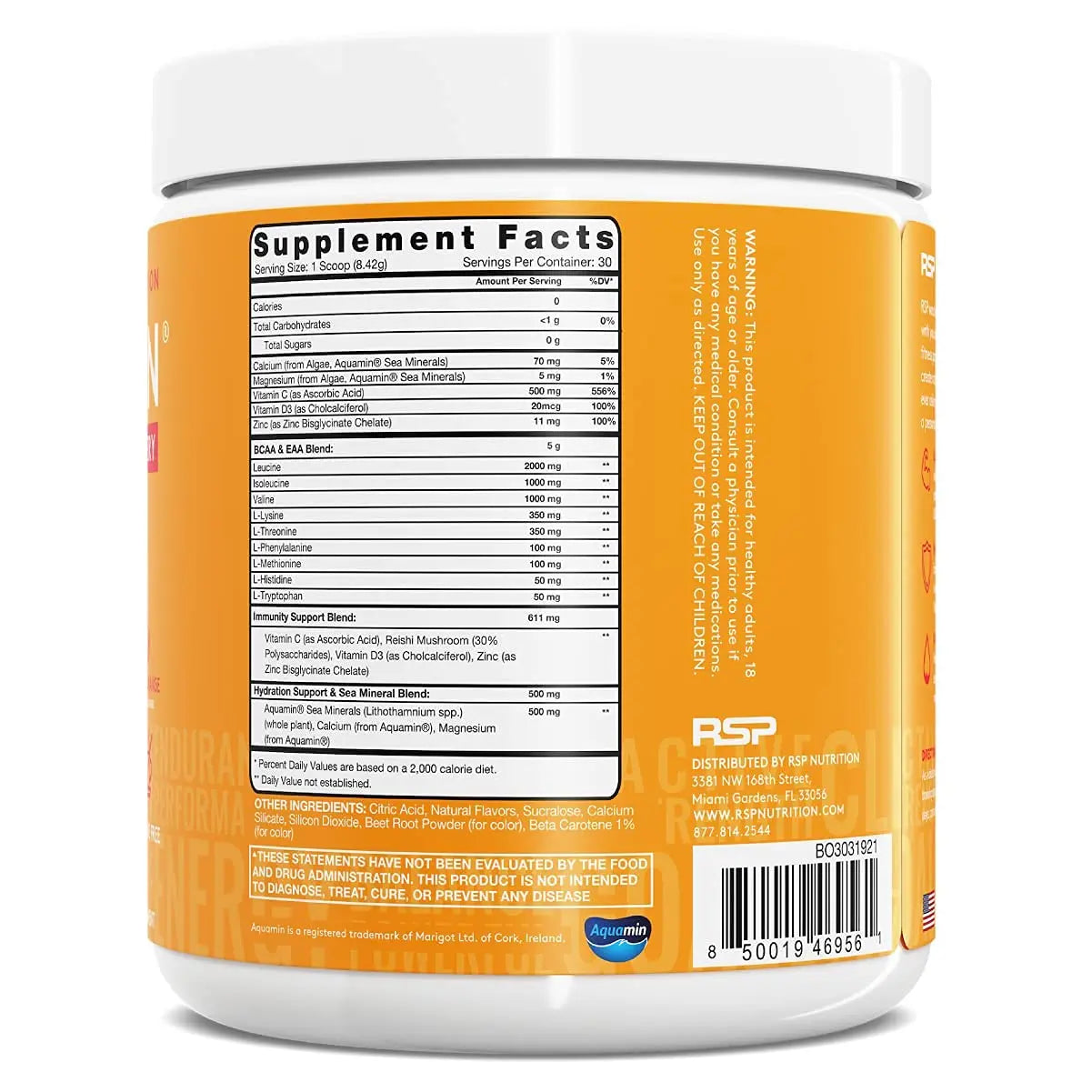RSP NUTRITION Vegan AminoLean Pre Workout Energy (Pineapple Coconut 25 Servings) RSP NUTRITION Au supplements