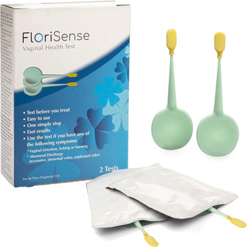 FloriSense Vaginal Health pH Test Kit - OTC Vaginal Acidity Test - Bacterial Vaginosis and Yeast Infections - 2 Swabs, Detect Feminine Imbalance - Before You Treat, Easy to Read Results in Seconds FloriSense Au supplements