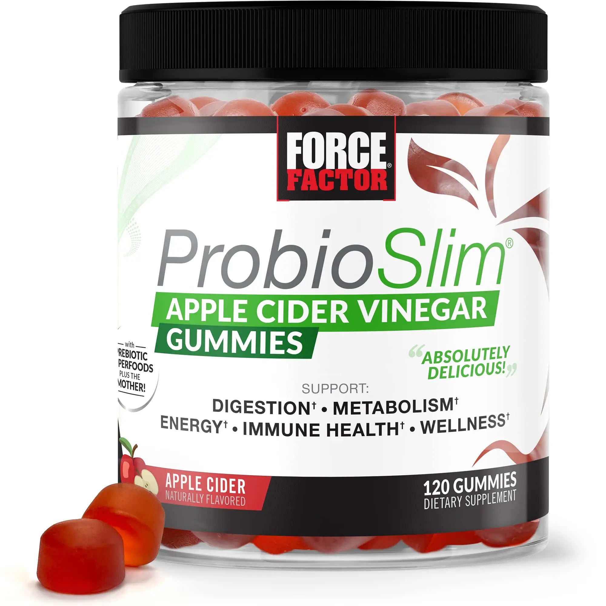 Force Factor ProbioSlim Apple Cider Vinegar Gummies with Organic, LactoSpore & Better Force Factor Au supplements