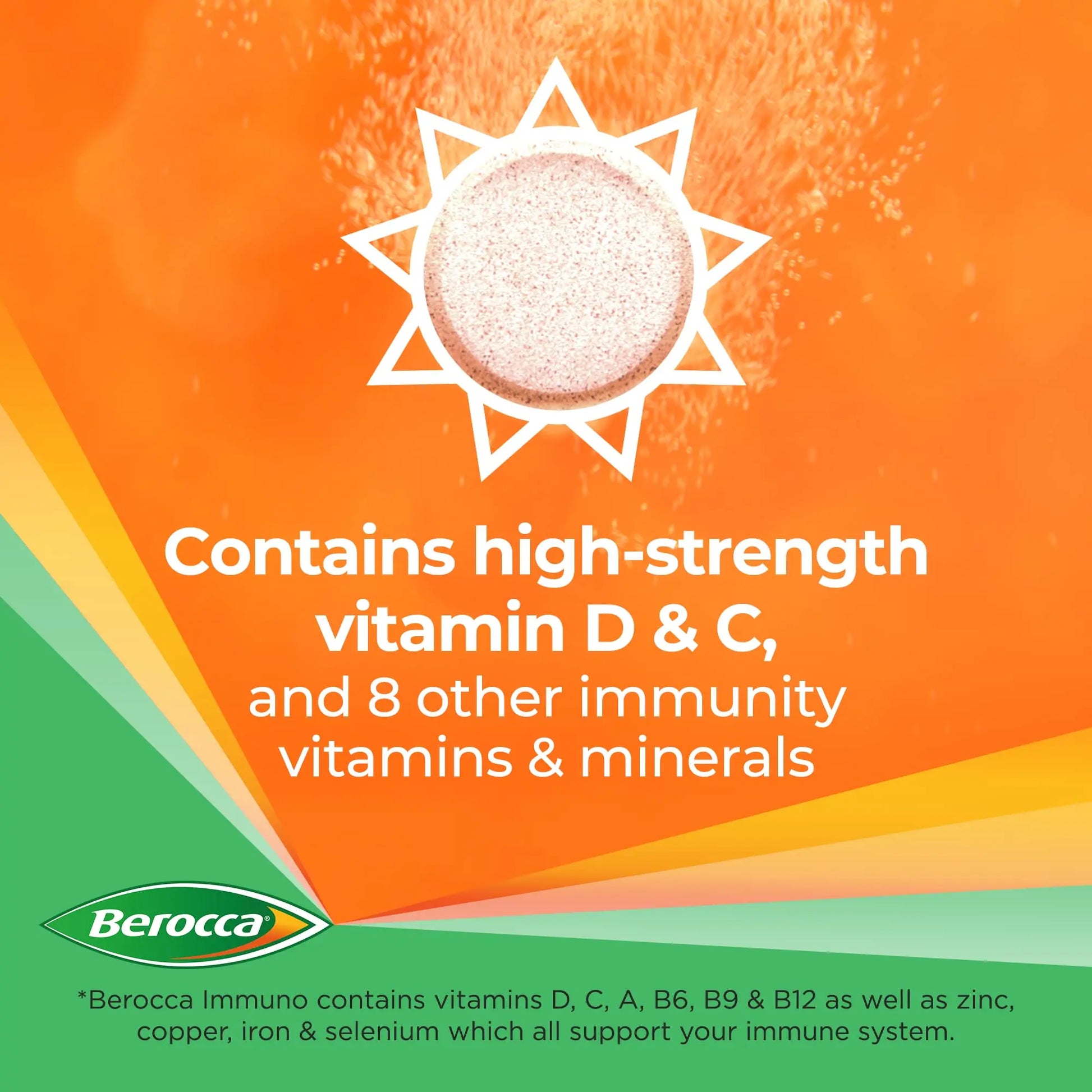 Berocca Immuno Effervescent Tablets, 11 Vitamins and Minerals, Including Vitamins D, C Berocca Au supplements