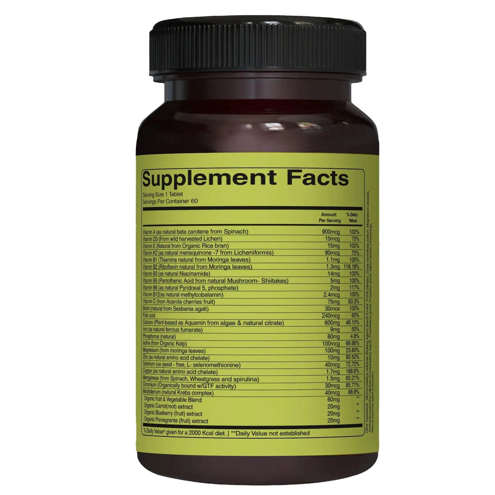 Pure Nutrition Whole Food Multivitamin for Women | 60 Tabs | One-A-Day | 100% RDA | 24 Natural Vitamins and Minerals | PURE NUTRITION NATURAL TREASURES Au supplements