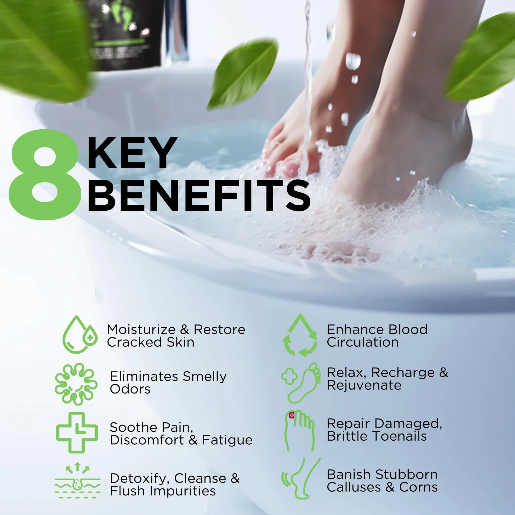 Tea Tree Oil Foot Soak with Epsom Salt - Made in USA - for Toenail Athletes Foot DAILY REMEDY Au supplements