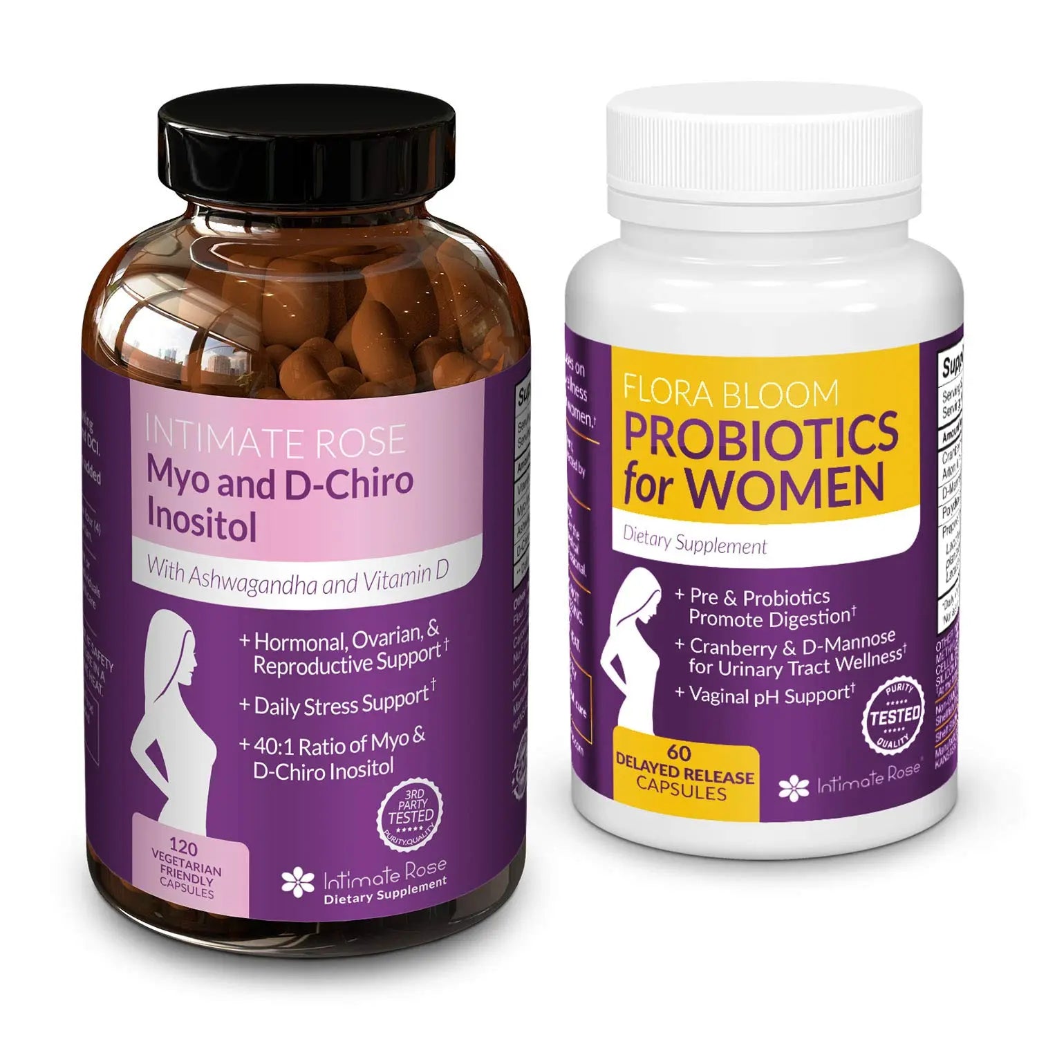 Save 10% on Myo-Inositol & D-Chiro Inositol 40:1 Blend & Vaginal Probiotics for Women Intimate Rose Au supplements