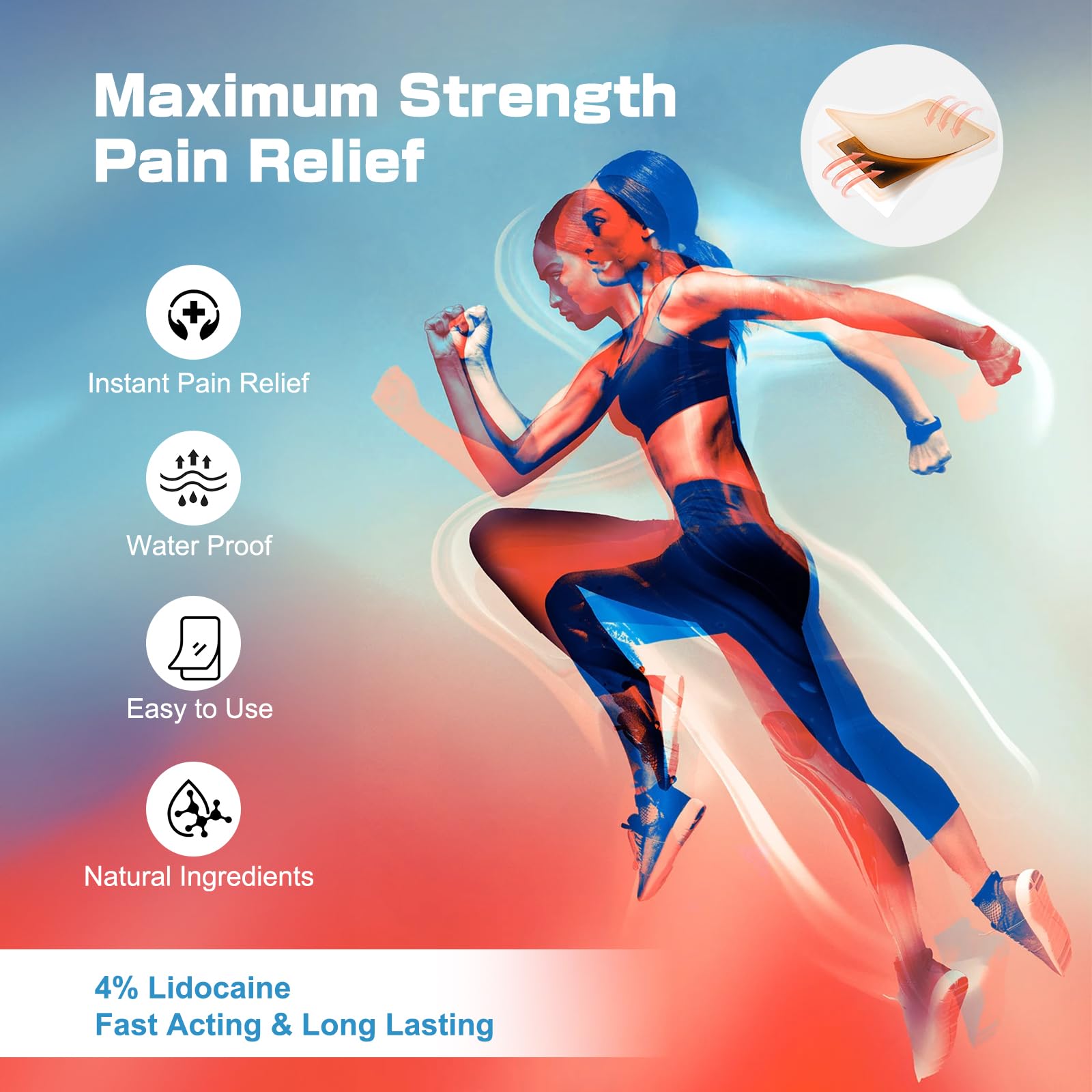 YOAPA 4% Lidocaine Pain Relief Patches | Maximum Strength Numbing Gel Patch for Back, Neck, Knee, Shoulder & Joint Pain | Up to 12 Hour Temporary Relief | 20 Count - G41 YOAPA Au supplements