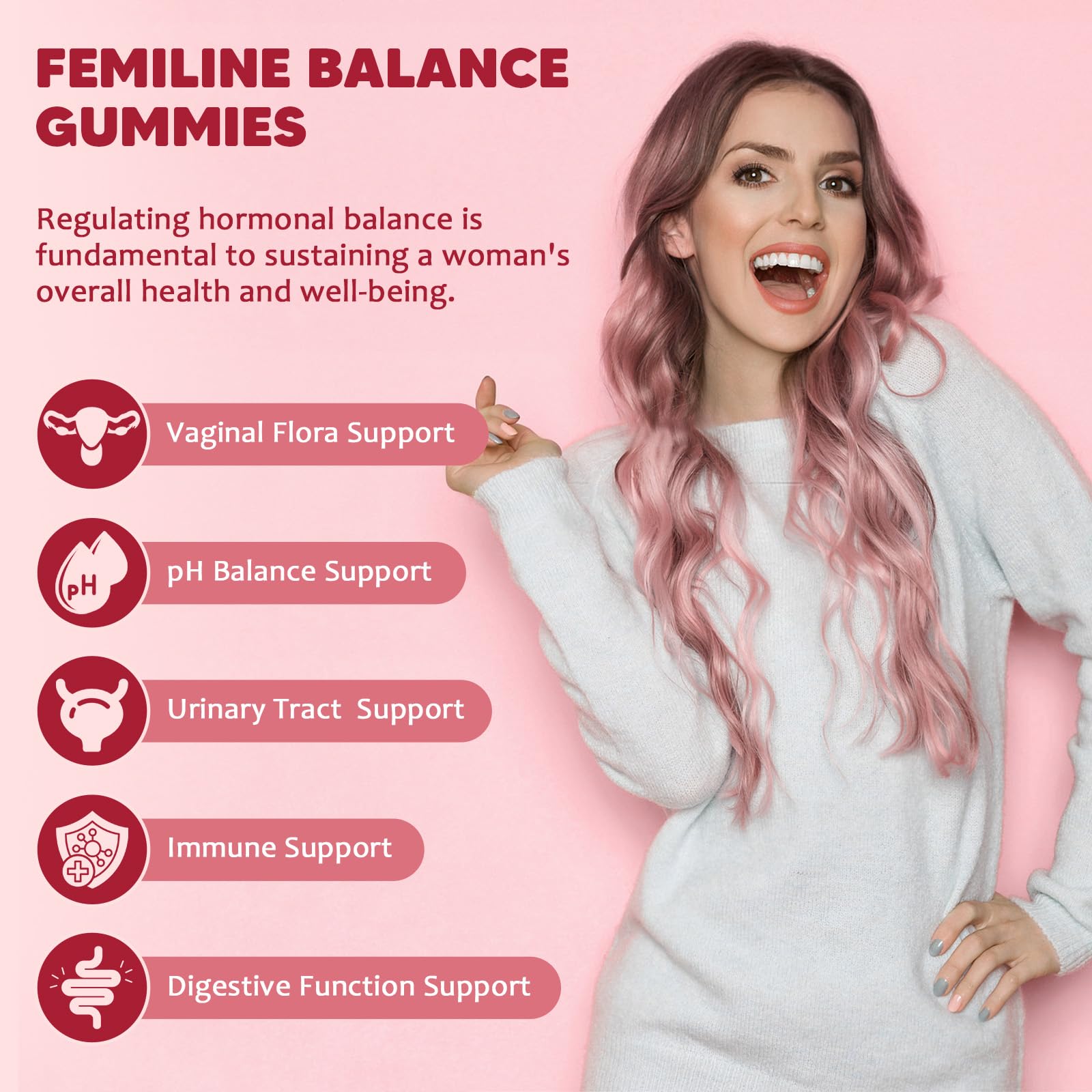 GORNVB Premium Feminine Balance Gummies for Women, Support pH Balance & Vaginal Probiotics Health Gummies with Cranberry Pineapple Powder, D-Mannose, Sugar Free, Gluten Free, Vegan GORNVB Au supplements
