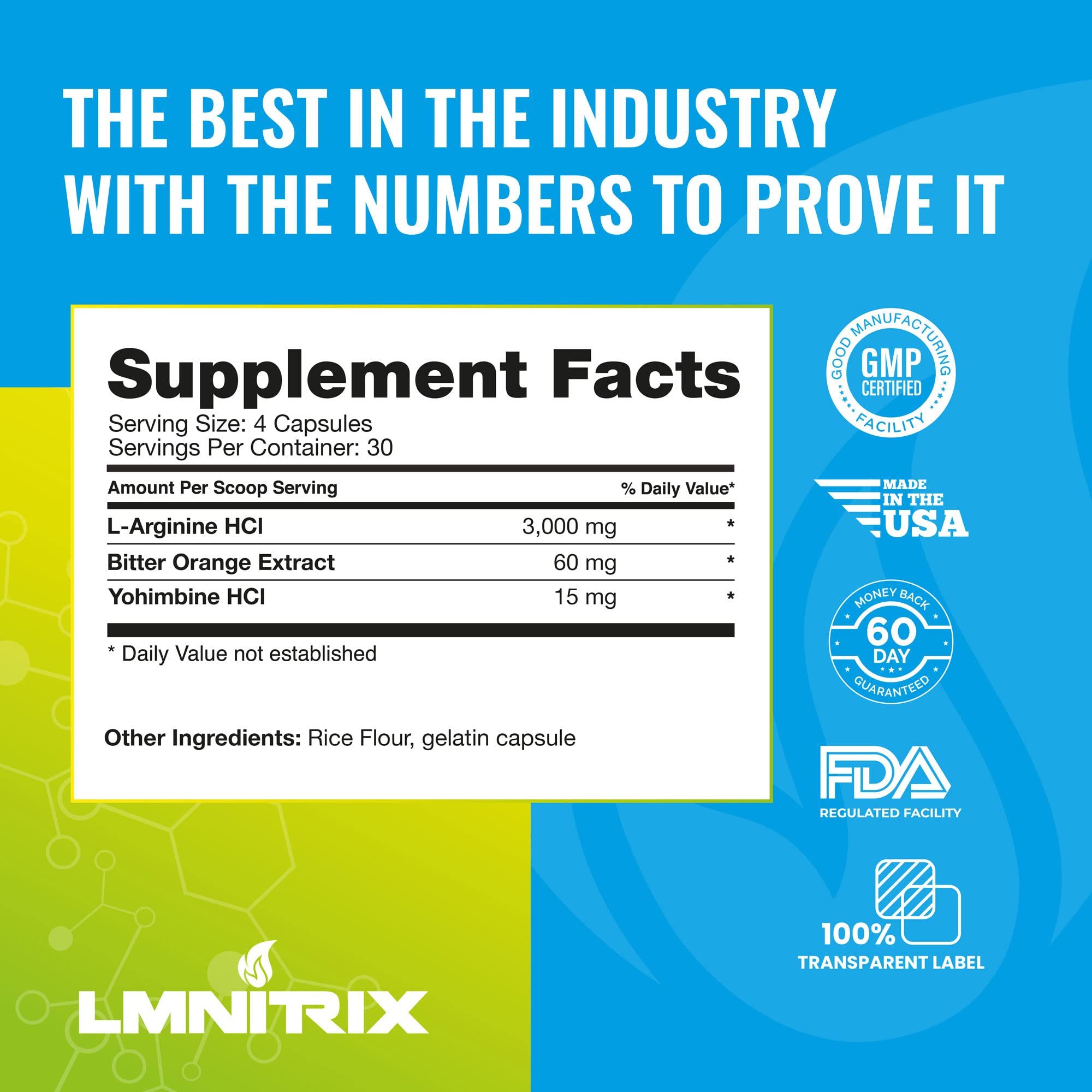 LMNITRIX VEINZ OG Nitric Oxide Booster Pills with Yohimbe Pump Supplement N.O. Mens LMNITRIX Au supplements