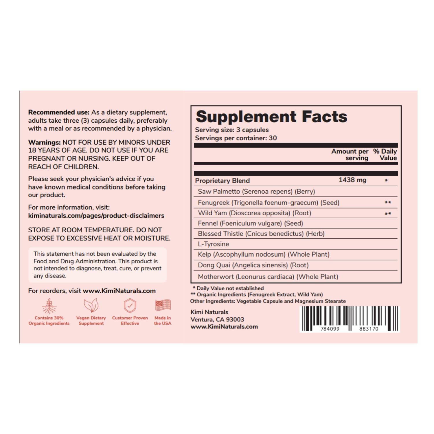 KIMI Naturals Breast Max Plus - Breast Enhancement Pills | Breast Enlargement Supplements with Fenugreek, Breast Growth, Supports Breast Firmness | 90 Capsules KIMI Au supplements