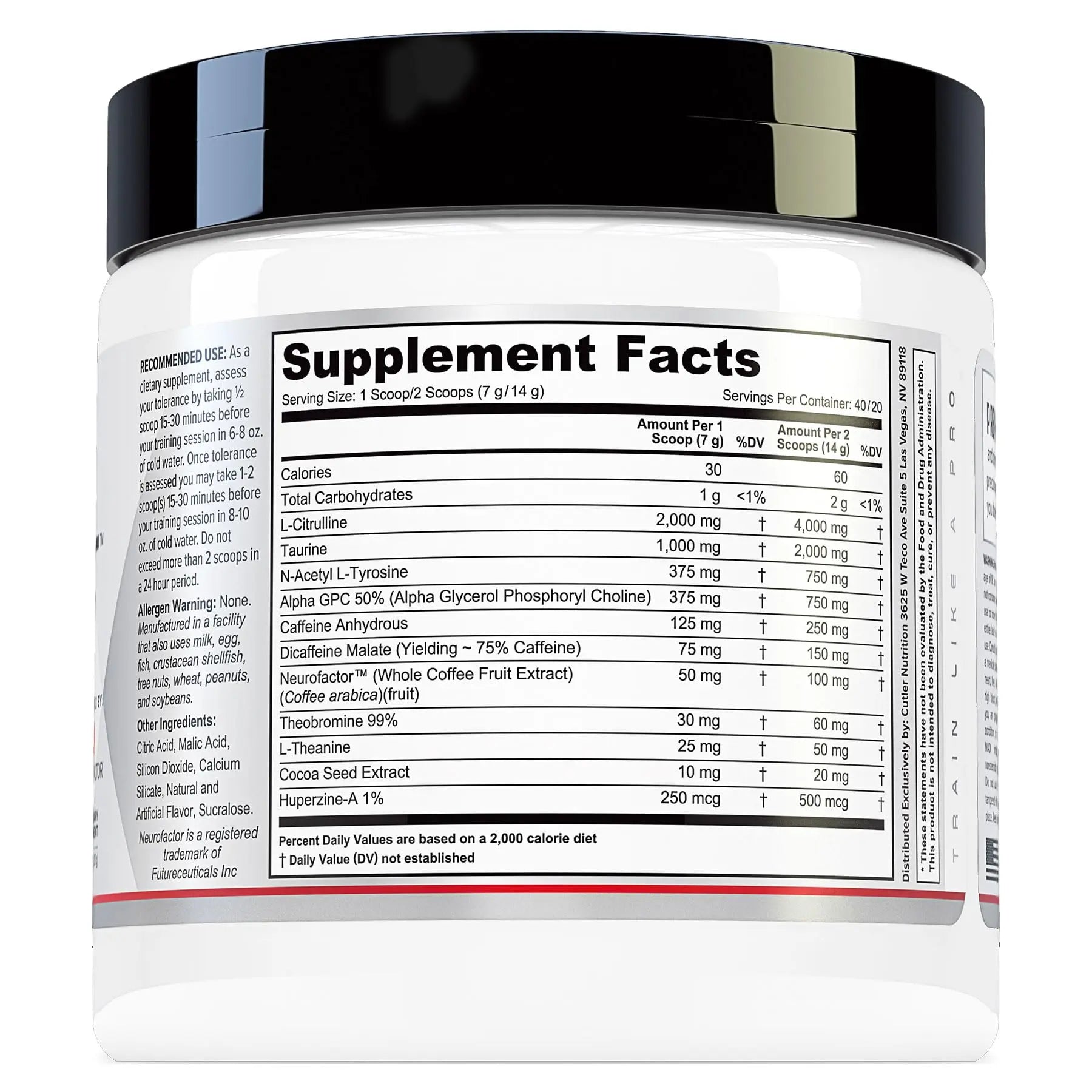 Prevail Pre Workout Powder with Nootropics: Pre-Workout Drink for Men and Women Cutler Nutrition Au supplements