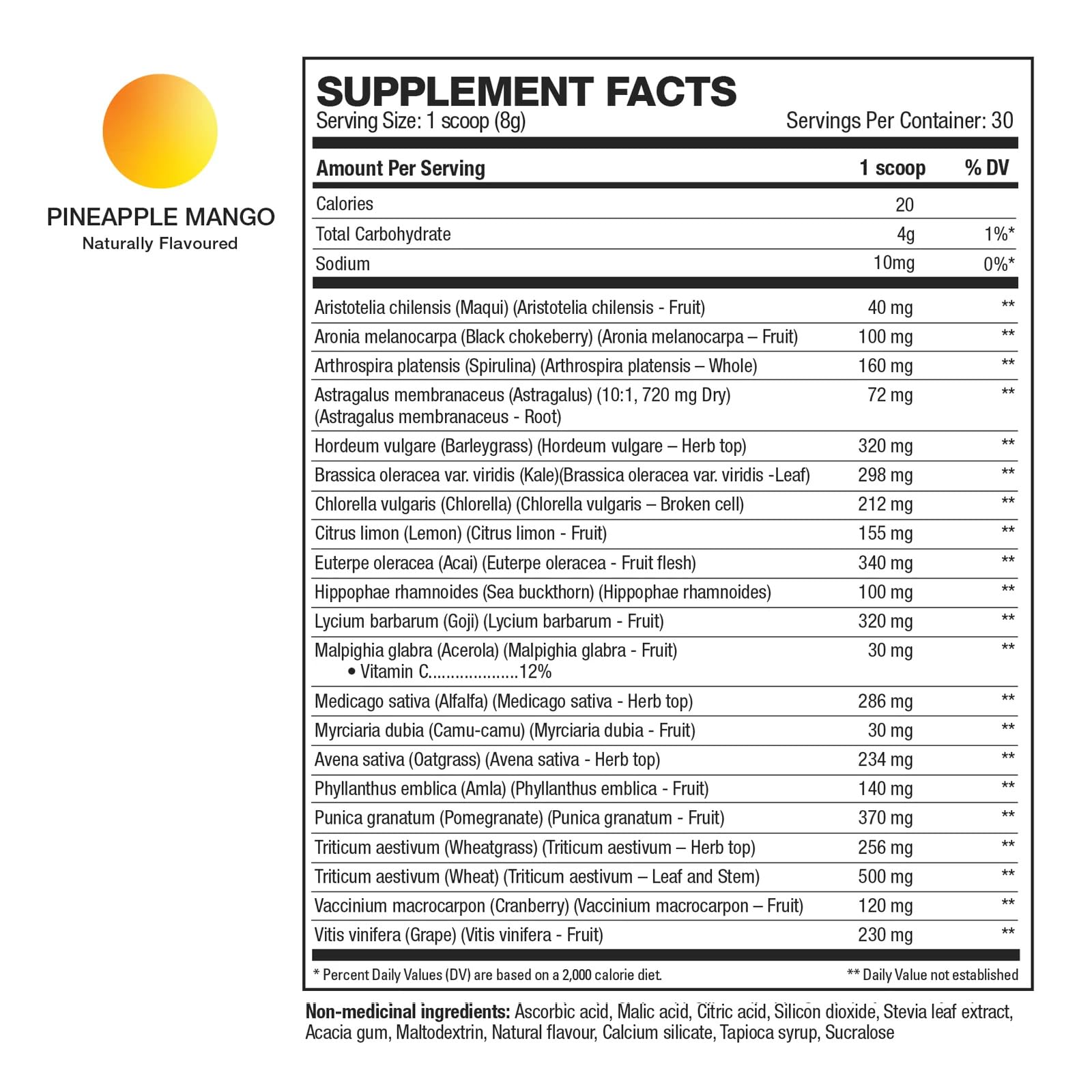 HD MUSCLE GreensHD Premium Daily Greens | Organic Superfood Blends | for Immune Support & Digestion | with Spirulina, Chlorella, & Adaptogenic Herbs | 30 Servings (Pineapple Mango) HD MUSCLE Au supplements