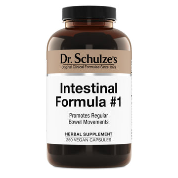 Dr. Schulze's Intestinal Formula #1 - Bowel Movement Supplement for Colon Health Support - Bloating & Constipation Aid - Intestinal Cleanse - All-Natural - Plant-Based - Vegan - 250 Count Dr. Schulze's Au supplements