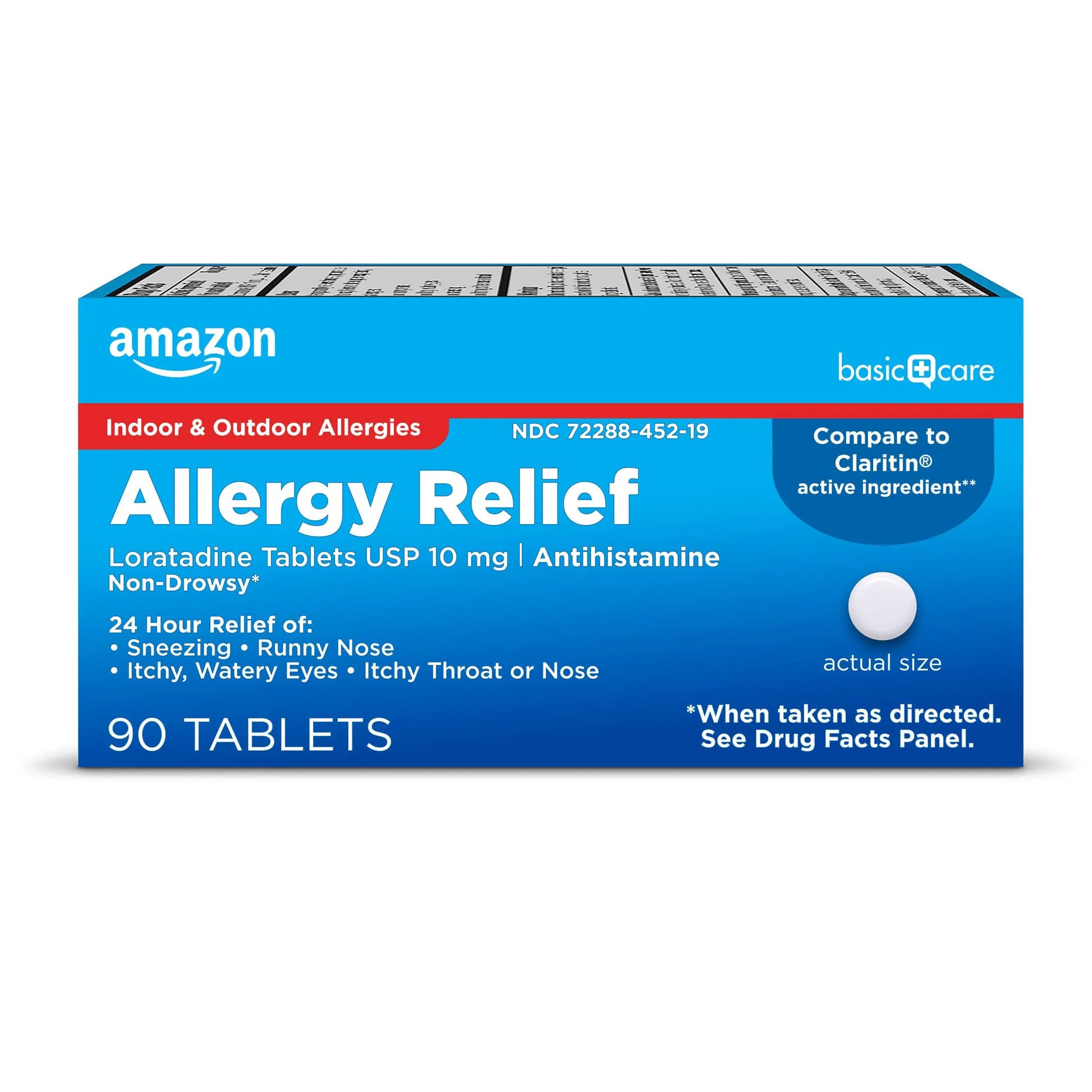 Amazon Basic Care Allergy Relief Loratadine Tablets 10 mg, 90 Count Amazon Basic Care Au supplements