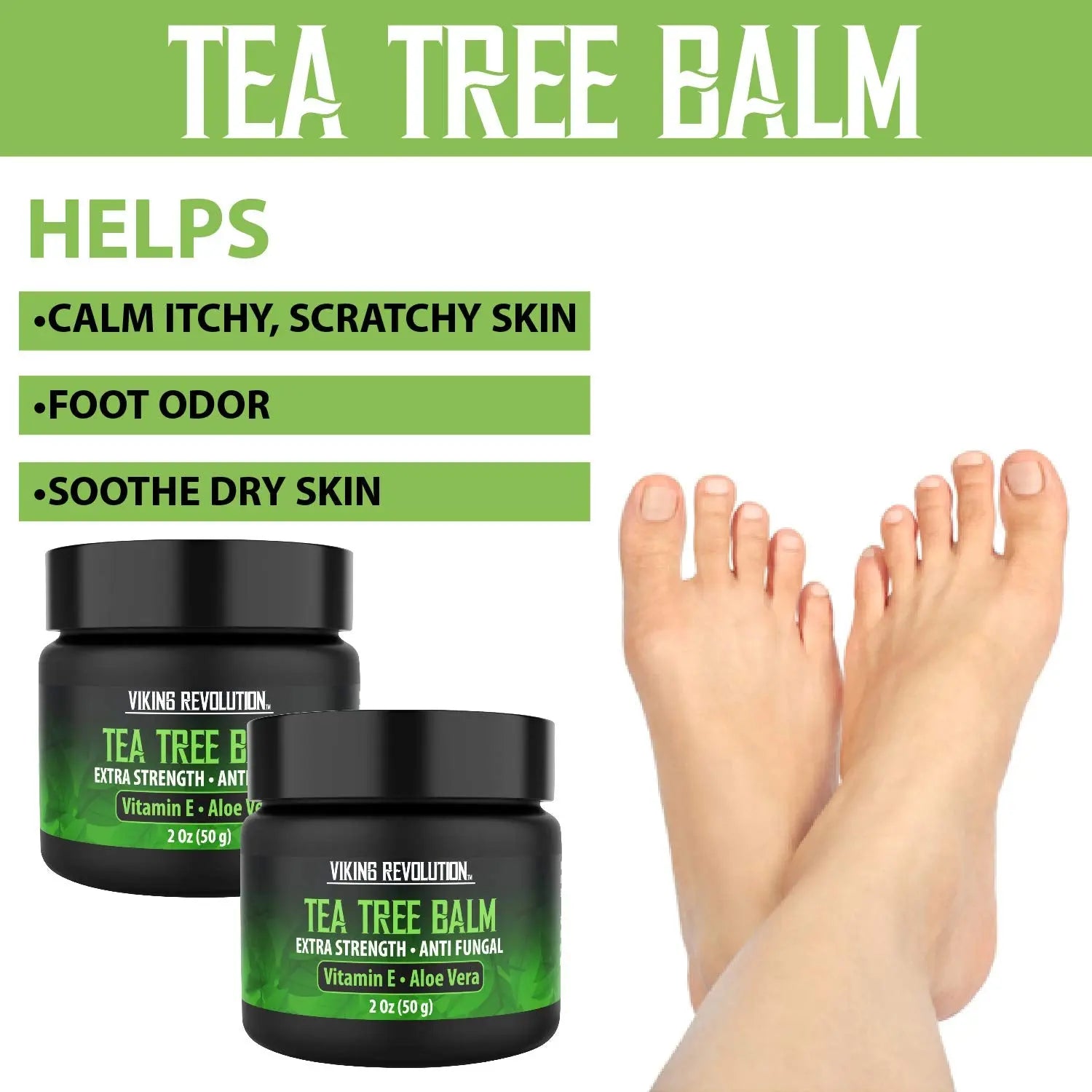 Viking Revolution Tea Tree Oil Cream - Super Balm Athletes Foot Cream - for Eczema Viking Revolution Au supplements