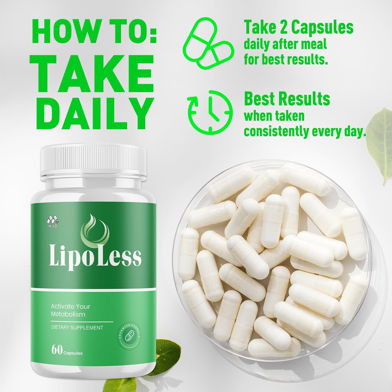 (3 Pack) LipoLess Capsules, Official Lipo Less Supplement Pills with All Natural Ingredients, Advanced Formula for Optimal Health Support with Premium Vitamins for Active Women & Men (180 Capsules) MJO Au supplements