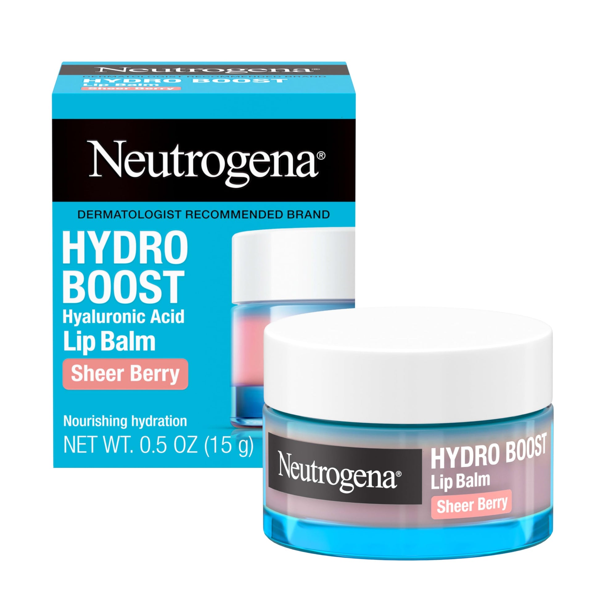 Neutrogena Hydro Boost Hyaluronic Acid Lip Balm, Nourishing Vitamin E Leaves Lips Feeling Hydrated, Sheer Pink Tinted Color with a Sweet Berry Flavor, Sheer Berry, 0.5 oz Neutrogena Au supplements