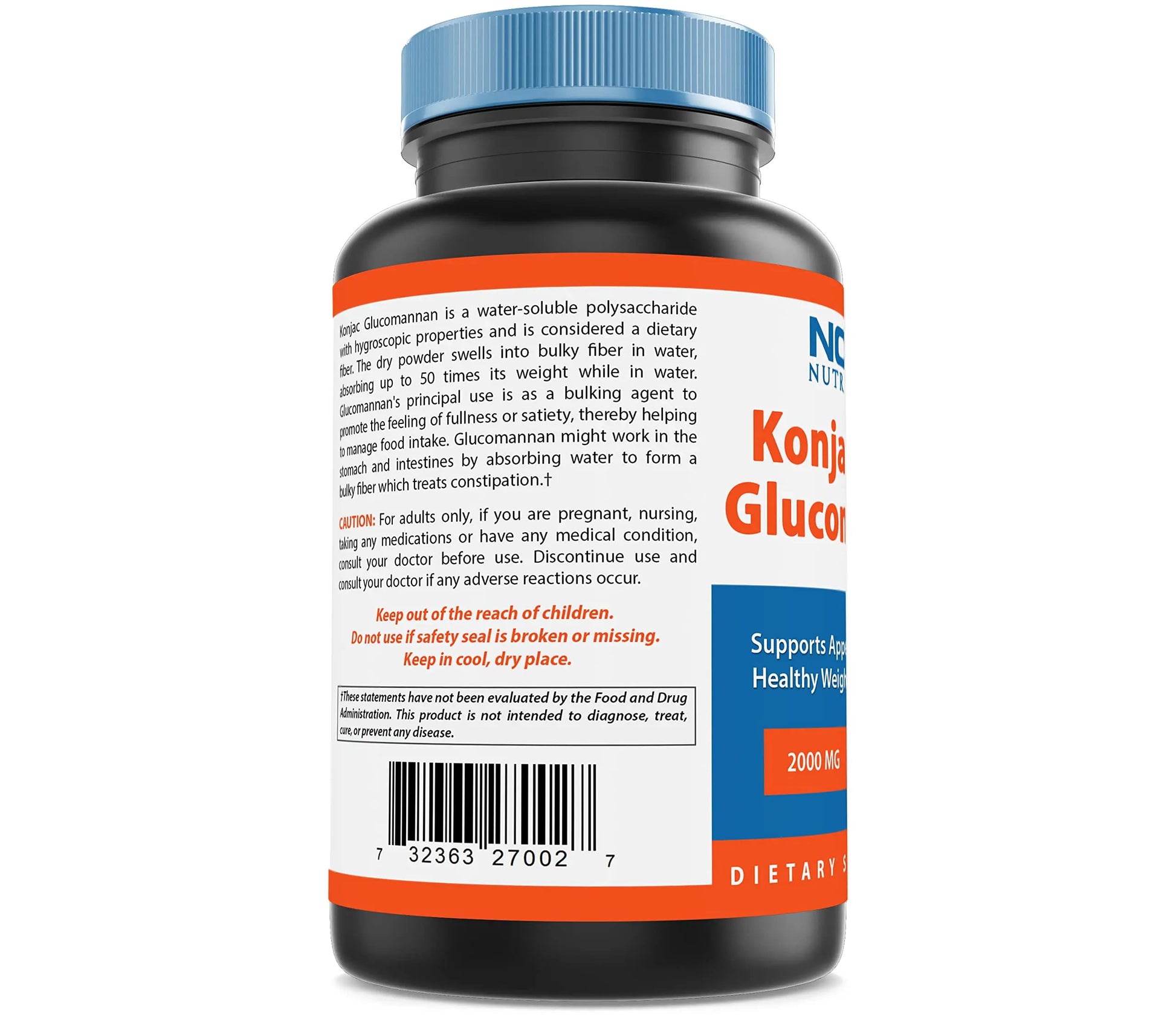 Nova Nutritions 2 Pack Konjac Root Glucomannan Capsules 2000 mg/Serving Veggie Caps Nova Nutritions Au supplements