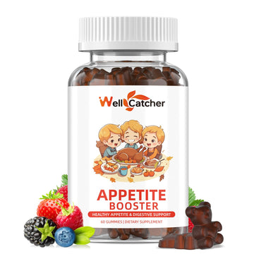 Appetite Booster Gummies for Kids Adults: Appetite Support Supplement with Bromelain Hawthorn Zinc Vitamin B12 for Healthy Digestive & Nutritional Balance, Sugar Free Mixed Fruit Flavor Vegan 30 Days Wellcatcher Au supplements