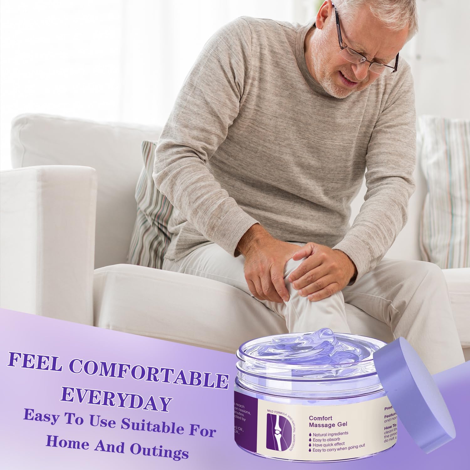 Kresin Joint Comfort Gel, Kresin Joint Comfort Purple Gel, for Neck, Back, Knees, Lumbar, and Feet, Absorb Quickly, 1PC, Purple RATYMON Au supplements
