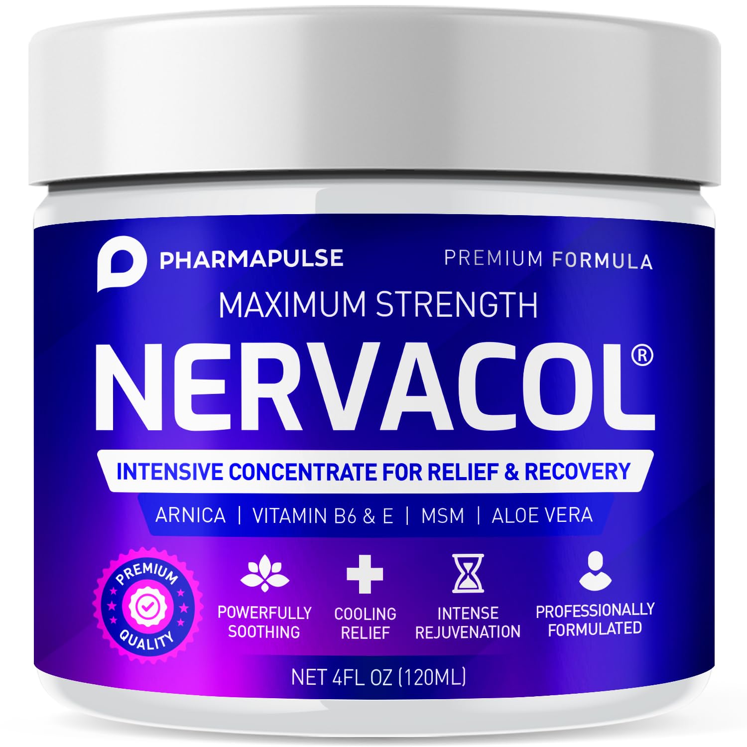 Pharmapulse Neuropathy Nerve Therapy & Relief Cream - Maximum Strength Relief Cream for Foot, Hands, Legs, Toes Includes Alpha Lipoic Acid, Arnica, Vitamin B6, Aloe Vera, MSM - Effective Soothing 4oz Pharmapulse Au supplements