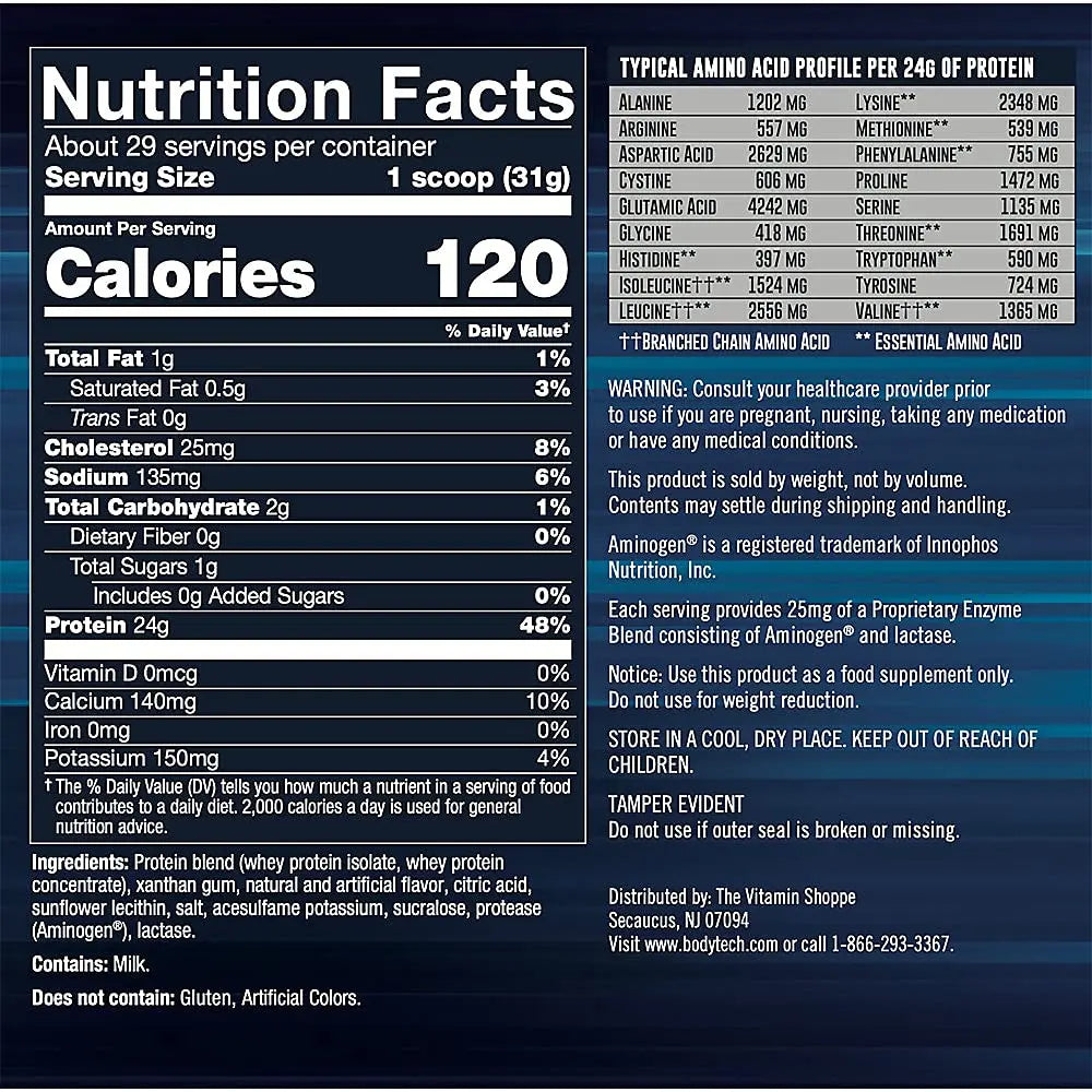 BODYTECH Whey Tech Pro 24 Protein Powder - Protein Enzyme Blend with BCAA's BODYTECH Au supplements