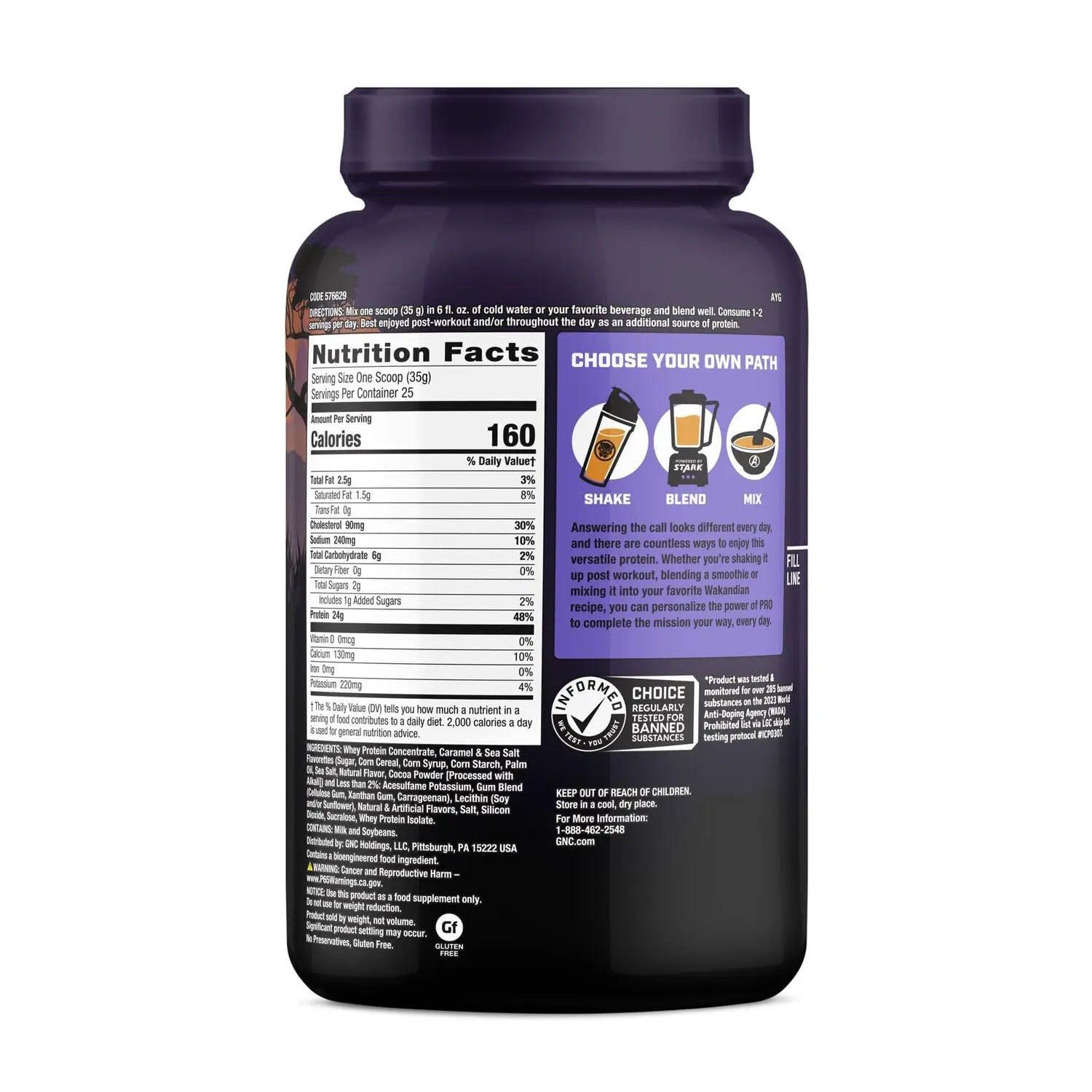 GNC Pro Performance 100% Whey - Marvel: Royal Caramel Cookie - 25 Servings GNC Au supplements