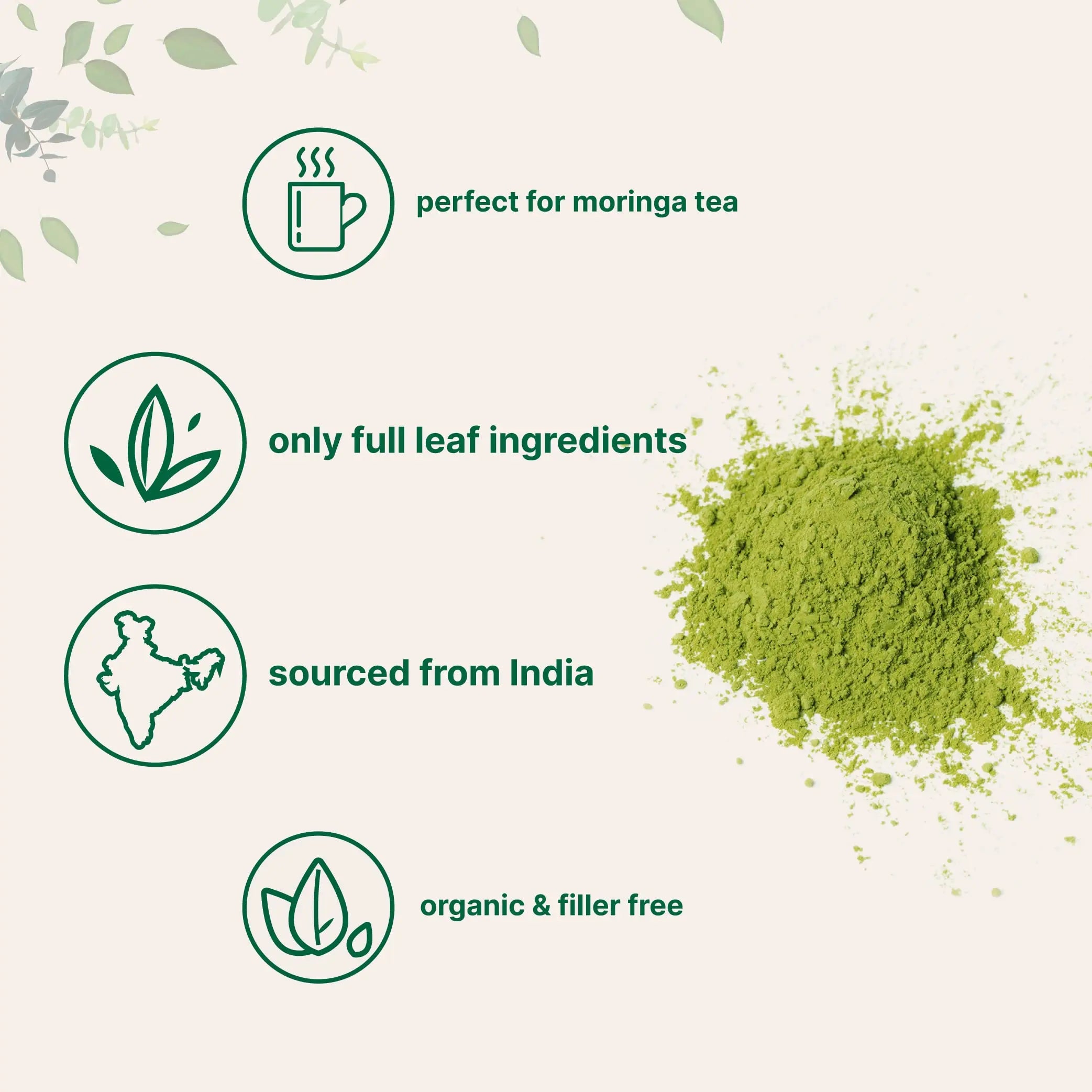 Organic Moringa Oleifera Leaf Powder for Hair, 2 Pounds, Rich in Antioxidants and Immune Micro Ingredients Au supplements