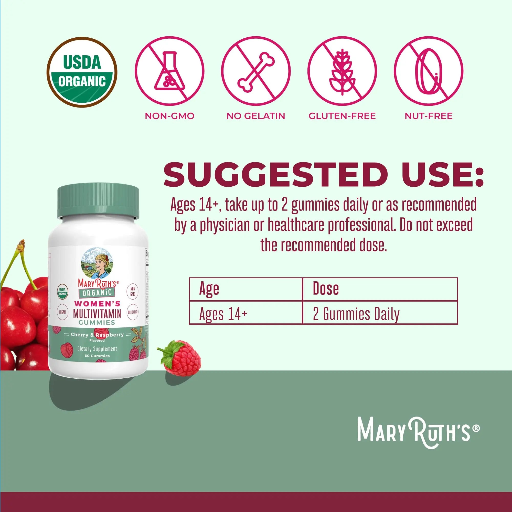 MaryRuth Organics Multivitamin for Women 14 | Women's Multivitamin Gummies for Immune Support| Skin Health | MaryRuth Organics Au supplements