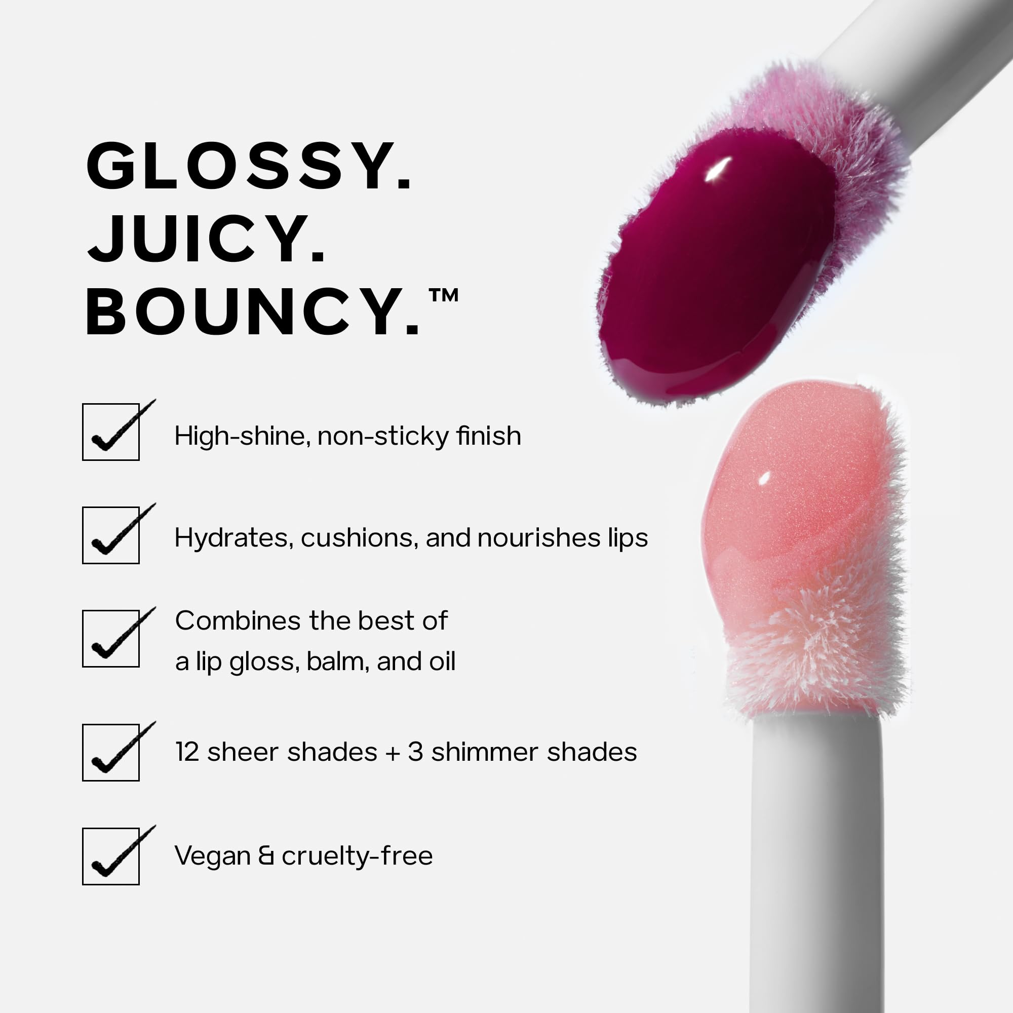 Saie Dewy Glow Duo - Dew Liquid Blush - (.40 oz, Flirty), Glossybounce Lip Gloss-Oil Hybrid (.17 oz, Burst) - Hydrating, Vegan Makeup for Radiant Cheeks & Lips Saie Au supplements