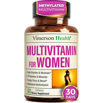 Methylated Multivitamin for Women w/Bioavailable Vitamins, Chelated Minerals, Vitamin D, B12, C, A & Zinc for Energy, Focus and Immune Health Vimerson Health Au supplements