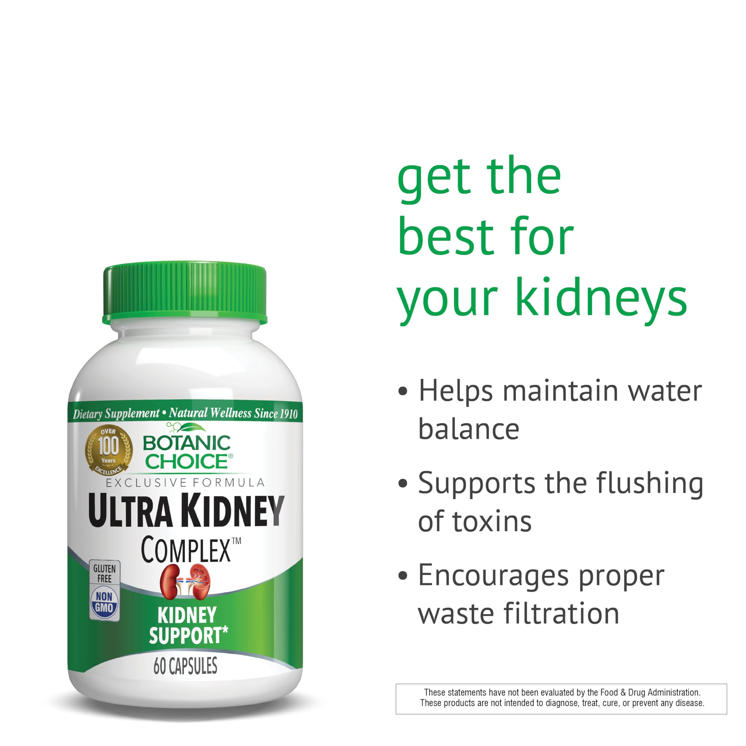 Botanic Choice Ultra Kidney Complex - Optimal Kidney Support with Milk Thistle, Green Tea & More- 60 Capsules Botanic Choice Au supplements