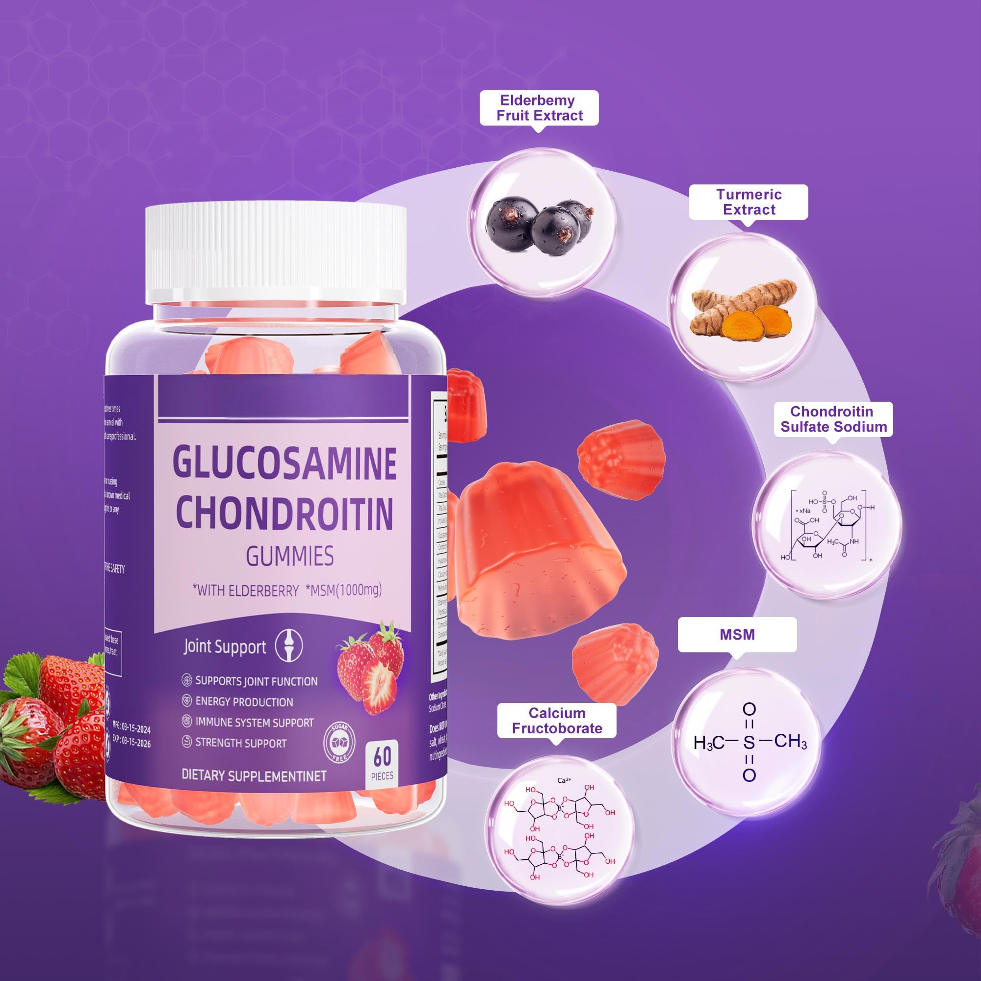 Dianww Feminine Balance Gummies, Premium Balance Supplement for Women PH Health, Immune Support, Energy Support, Vegan, Gluten-Free, Strawberry Flavor, 60 Gummies, 30 Servings 1 Pack Dianww Au supplements
