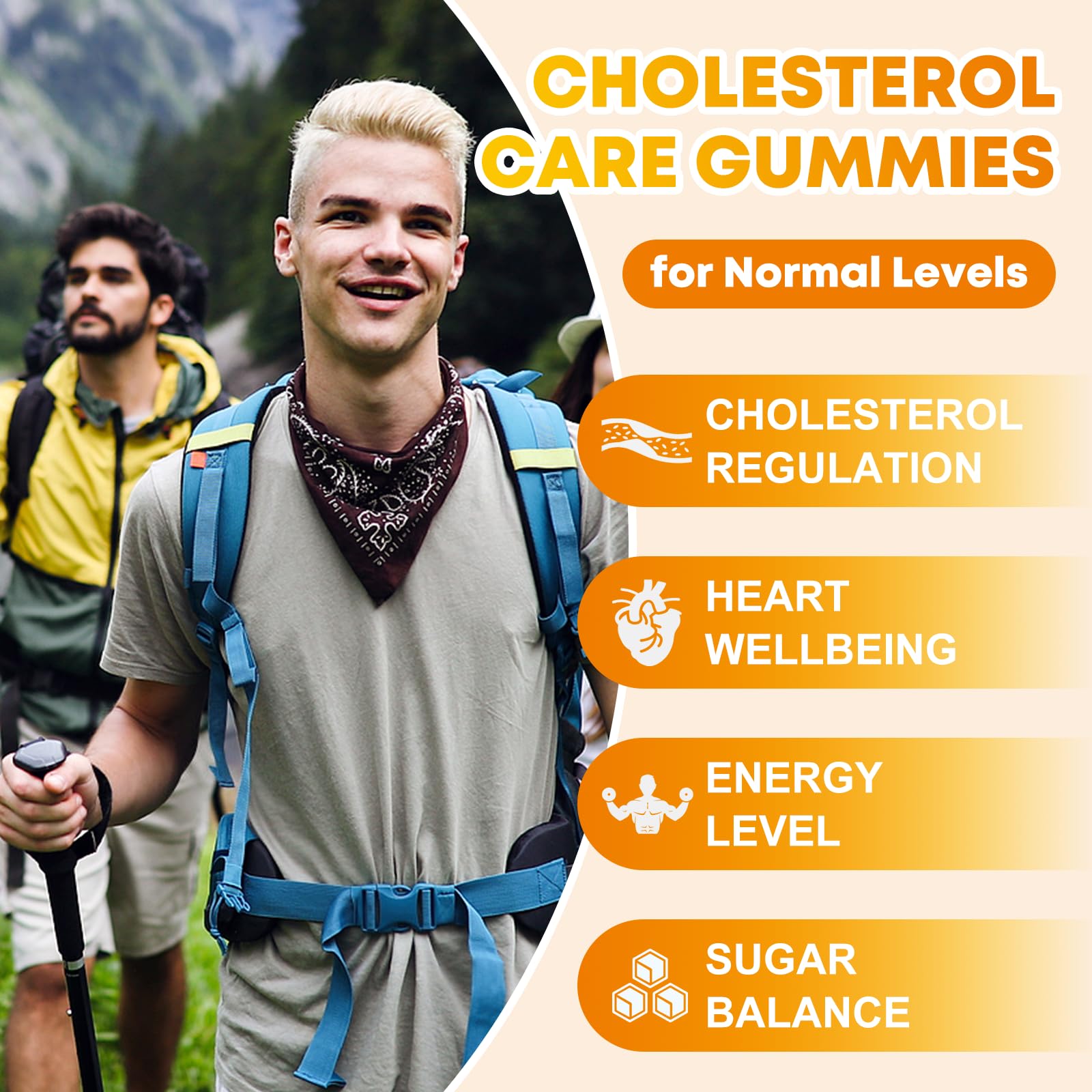 Cholesterol Supplements with 1200mg Plant Sterols & Stanols, Guggul, Bergamot, Red Yeast Rice, Cholesterol Complex Gummies Support Healthy Cholesterol Levels, Pineapple Flavor, 60 Counts YANLUOBO Au supplements