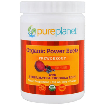Pure Planet Organic Power Beets Preworkout Berry Burst 160 g PURE PLANET Au supplements