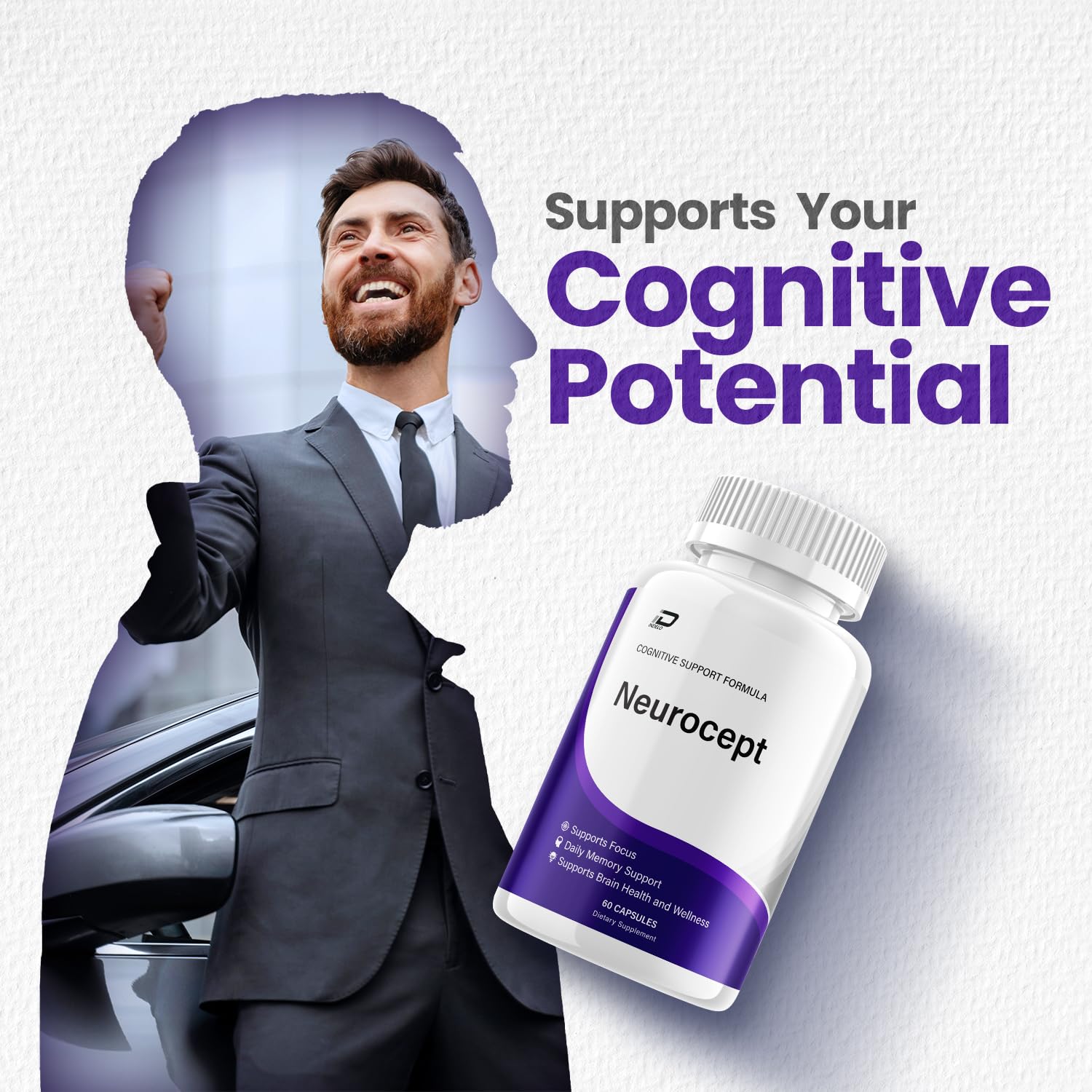 Neurocept Supplement Capsules – All Natural Maximum Strength Formula, Focus & Memory Support (60 Capsules) Indelo Au supplements
