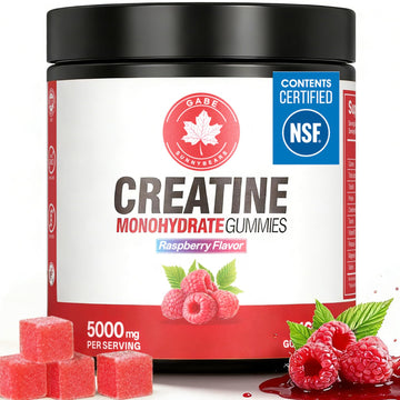 GABE SUNNYBEARS Creatine Gummies, NSF Certified, 5g Creatine Monohydrate per Serving with Taurine & B12, Raspberry Flavor, 160 Count, for Men & Women GABE SUNNYBEARS Au supplements
