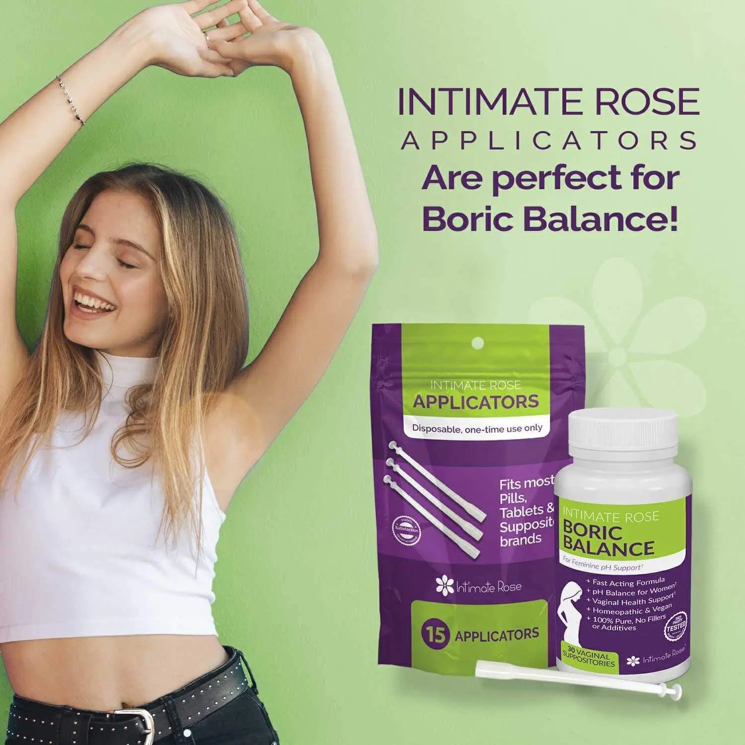 Intimate Rose 45 Count Vaginal Suppository Applicator - Fits Most Boric Acid Suppositories & Vaginal Suppository - Individually Wrapped Suppositories Applicators from Intimate Rose Au supplements