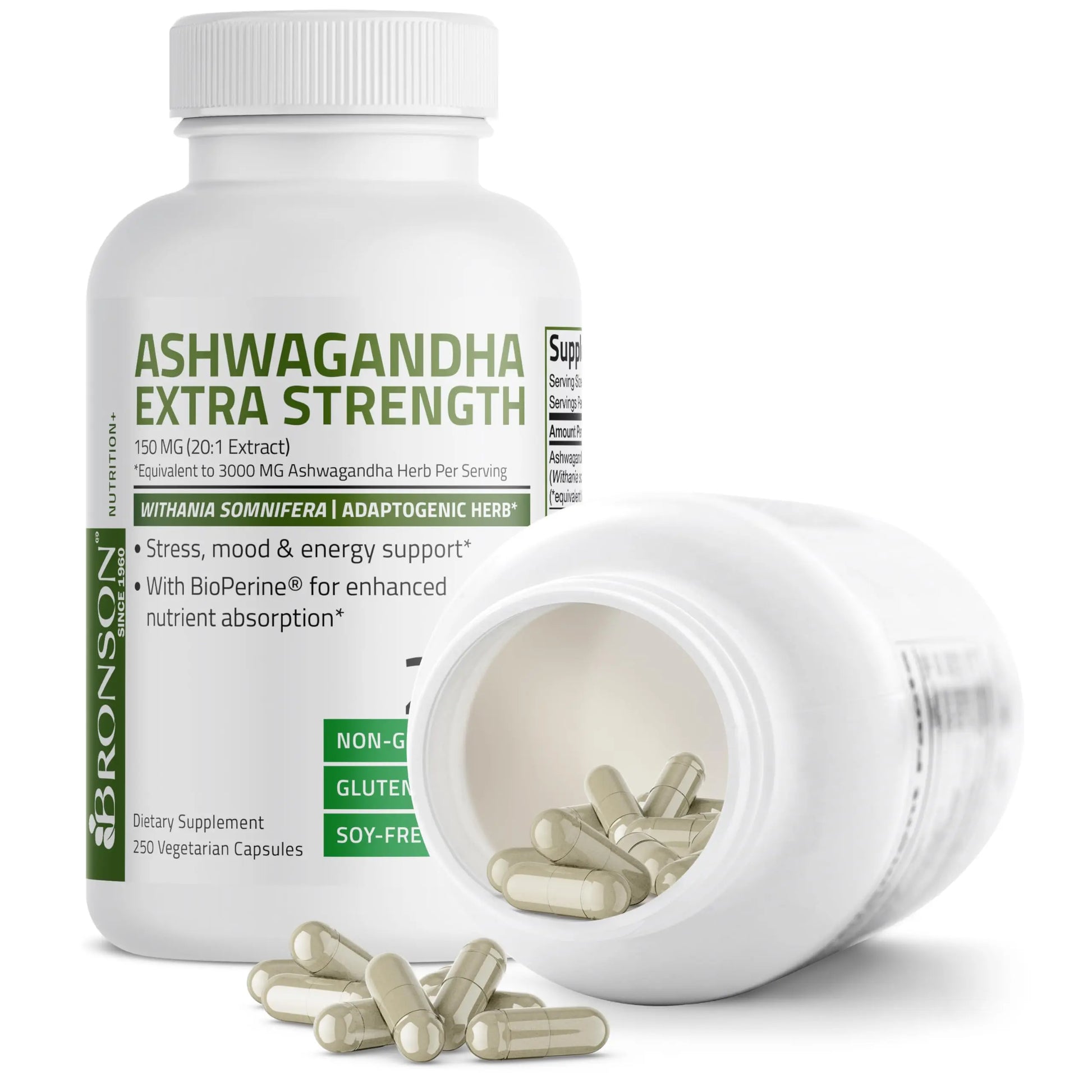 Bronson Ashwagandha Extra Strength 3000 mg Stress & Mood Support with BioPerine Bronson Au supplements