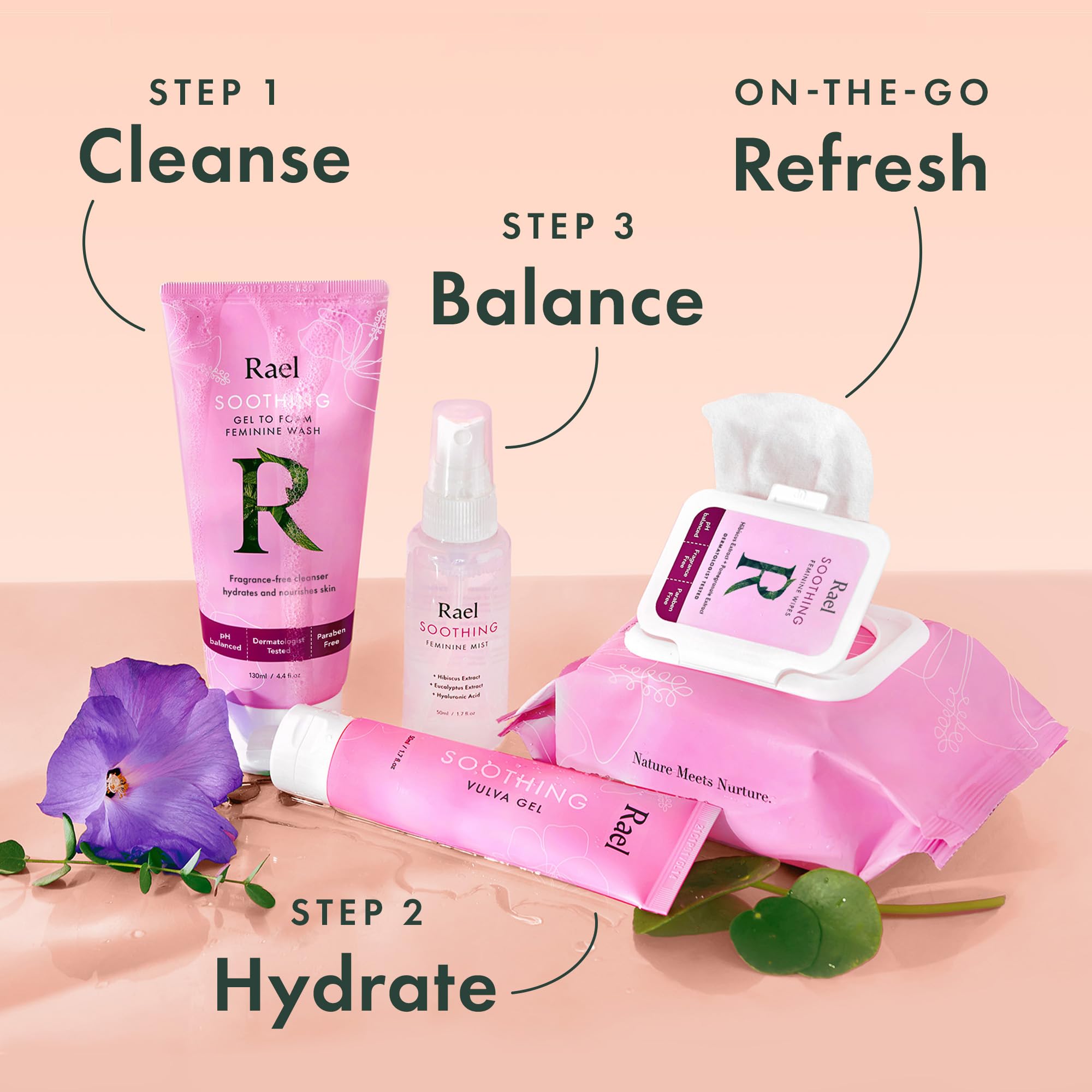 Rael Feminine Wipes, Soothing Wipes for Women - pH Balance, Clean Ingredients, All Skin Types Rael Au supplements