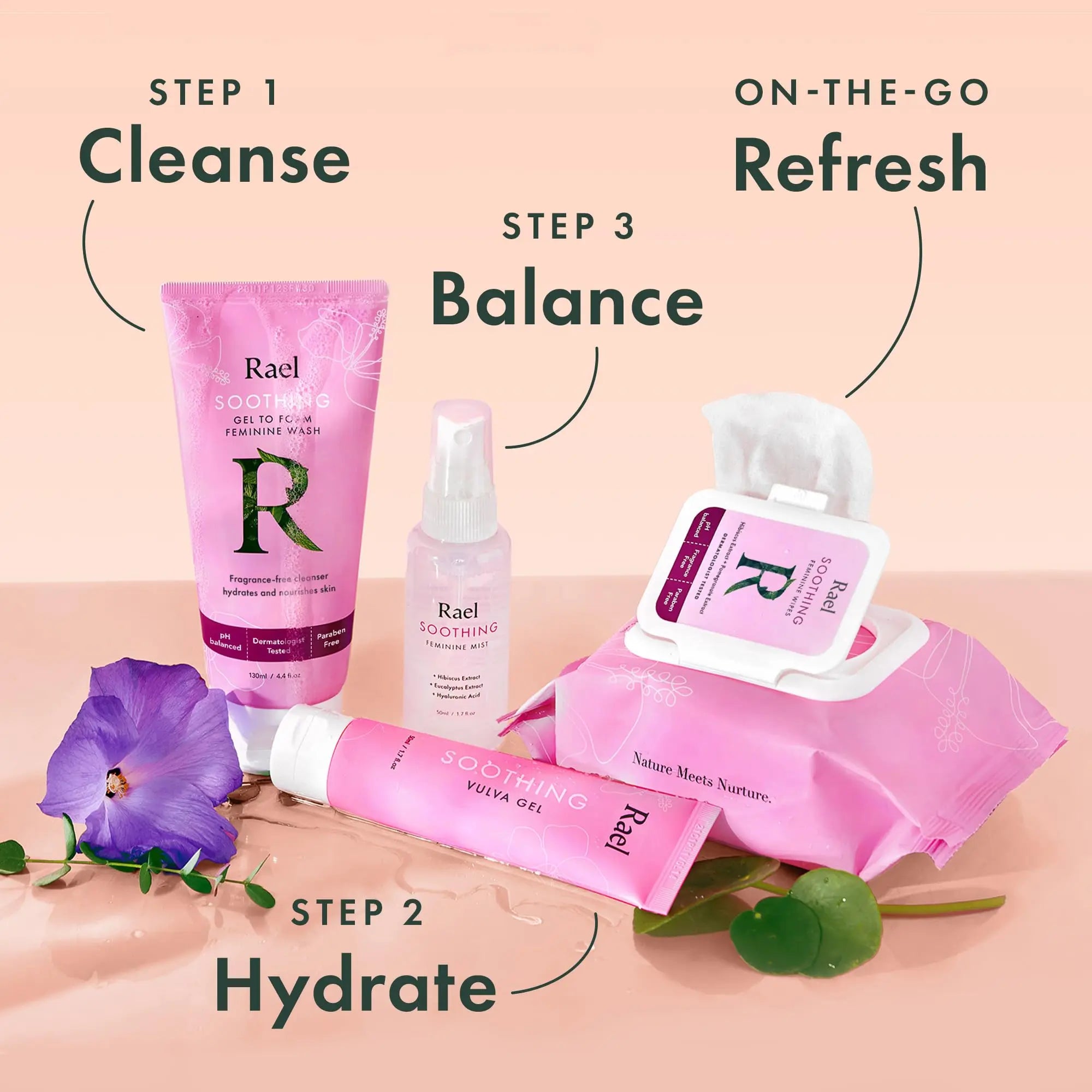 Rael Feminine Wash, Soothing Gel to Foam Wash - pH Balance Feminine Wash for Women, Intimate Wash Rael Au supplements