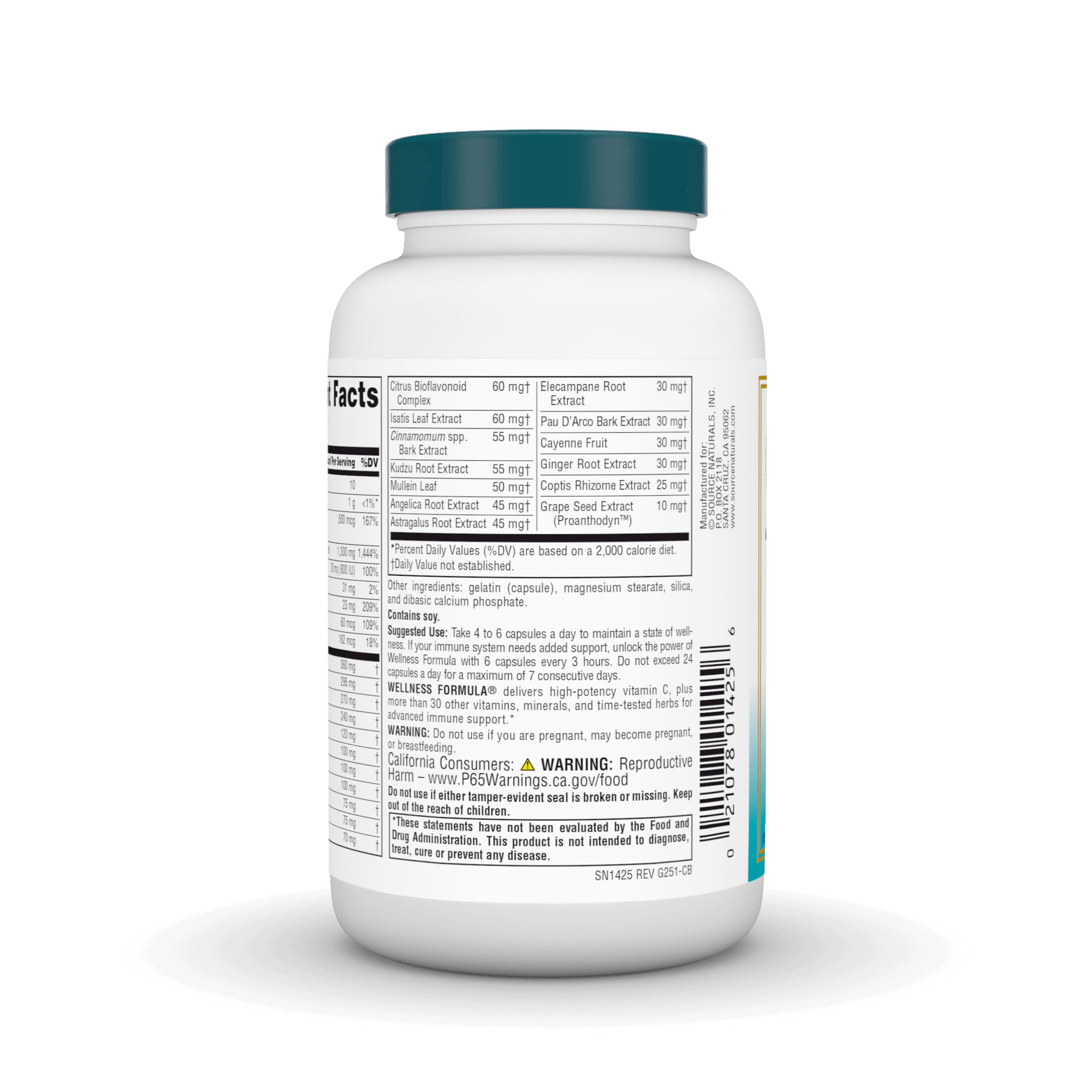 Source Naturals Wellness Formula Bio-Aligned Vitamins & Herbal Defense for Advanced Immune Support* - Dietary Supplement & Immunity Booster - 120 Capsules Source Naturals Au supplements