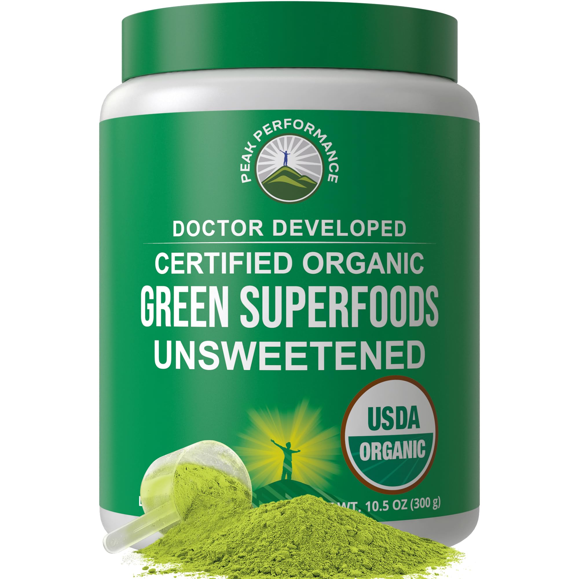 Peak Performance Unsweetened Organic Greens Superfood Powder. Super Greens Powder with 25+ Organic Ingredients for Max Energy and Athletic Performance. Vegan Keto Green Juice Daily Drink Peak Performance Au supplements