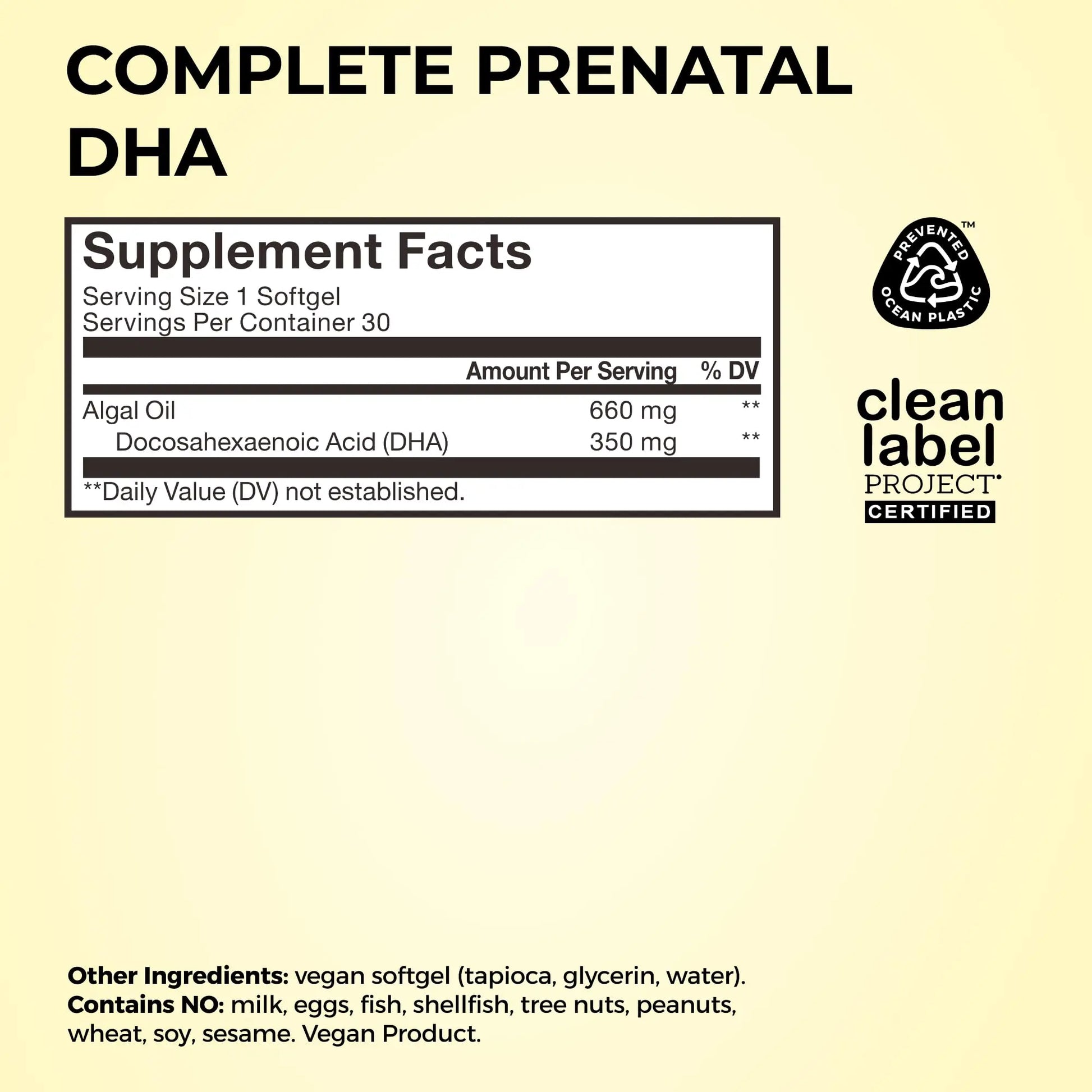 HUM Complete Prenatal Multivitamin for Women with Folate, DHA, and Choline, 23 Nutrients for Daily Support, Gluten Free, Non GMO Supplement for Pre, During, and Post Pregnancy, 30 Vegan Capsules HUM Au supplements
