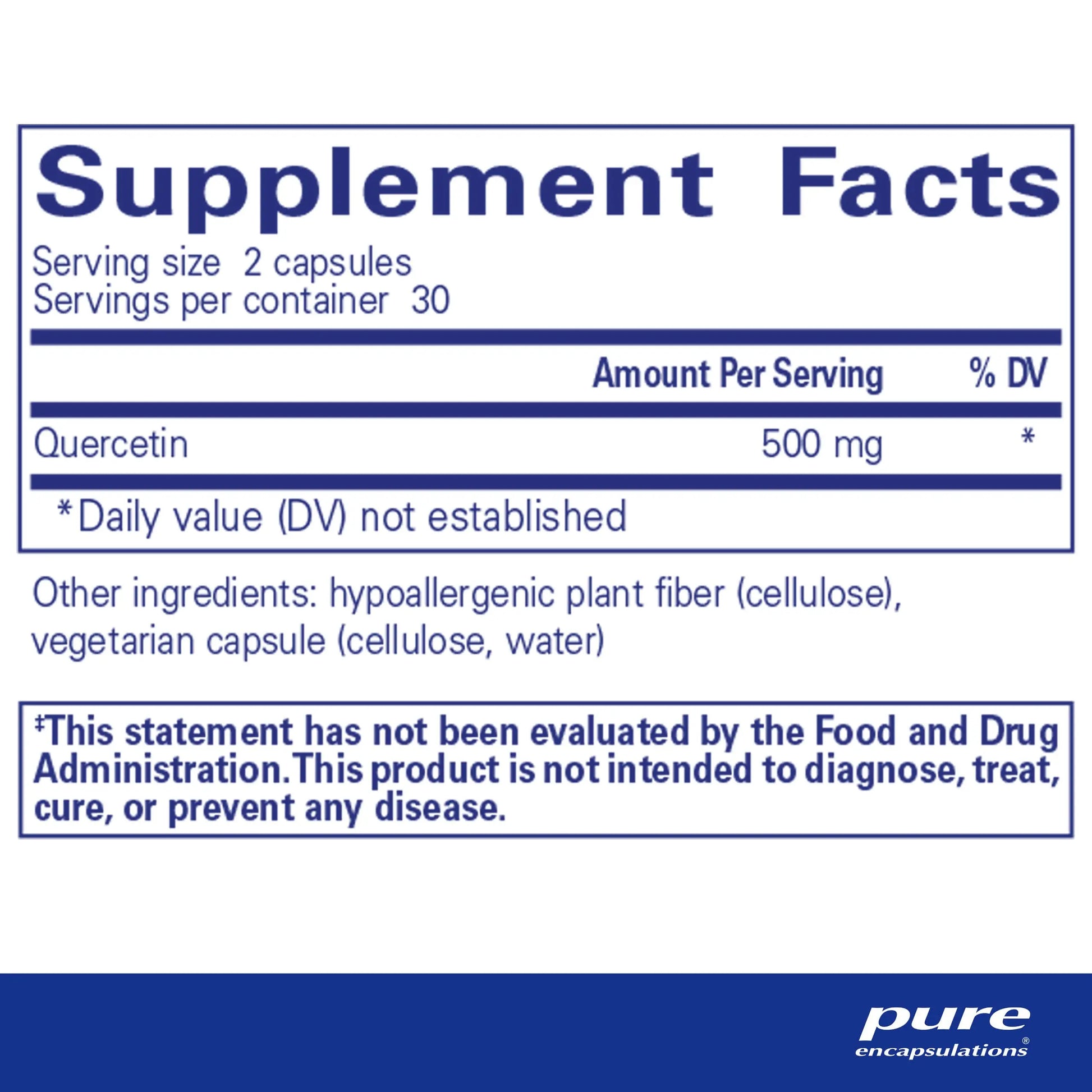 Pure Encapsulations Quercetin - Supplement with Bioflavonoids - 60 Caps Pure Encapsulations Au supplements